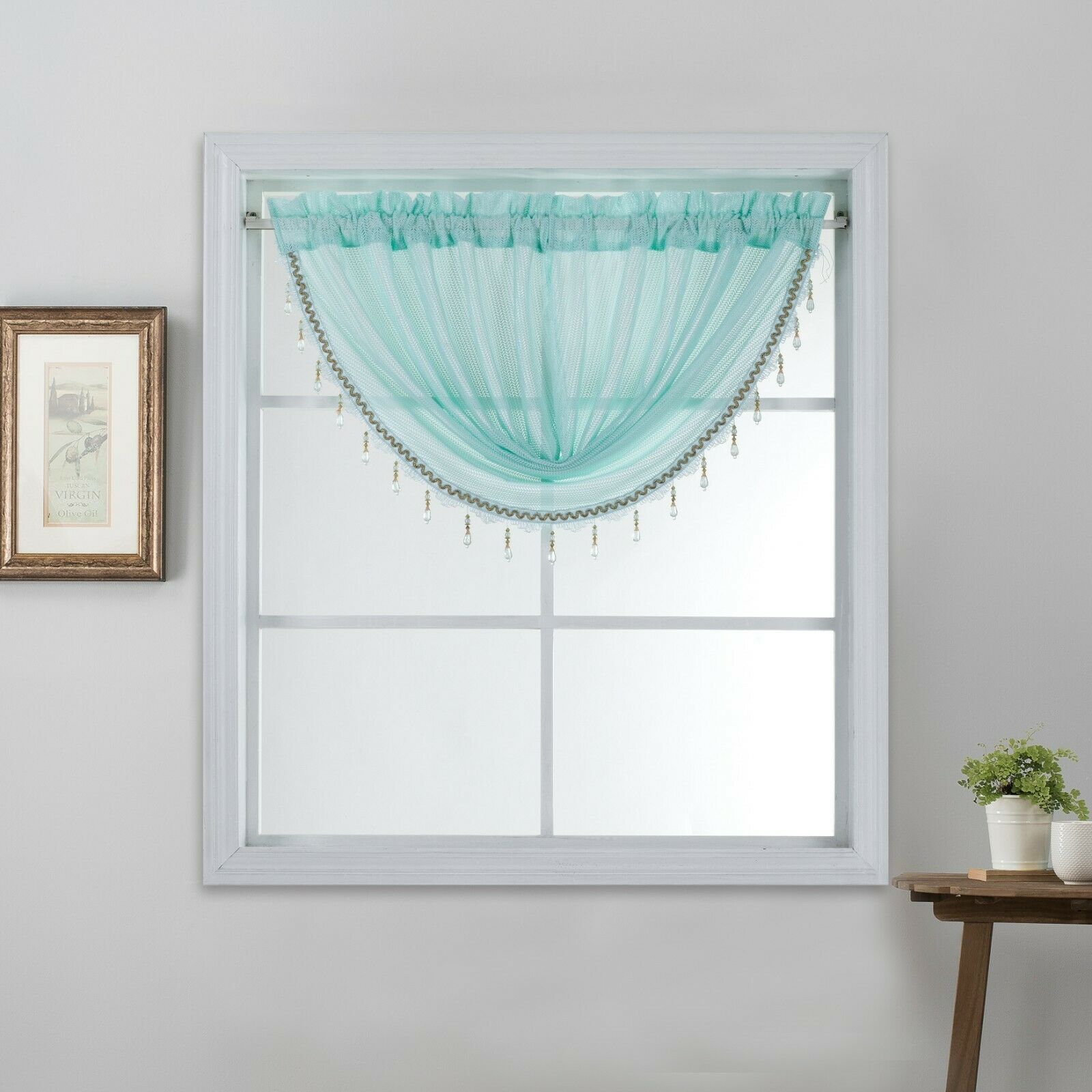 Solid Window Curtain Panel Valance Rod Pocket 3D Textured Jacquard Raleigh 54x90 - Picture 13 of 17