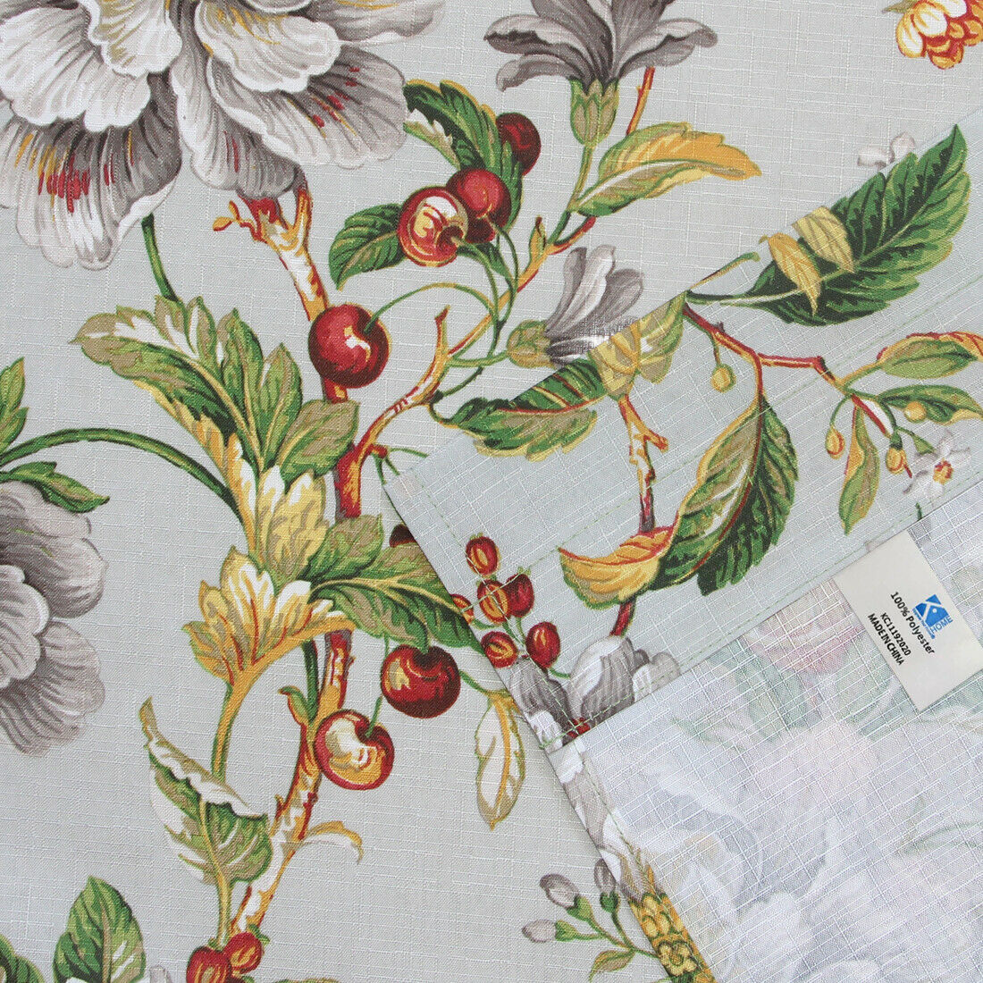 3 PC Kitchen Curtain Swag Set, Fruit Floral Rooster Printed Design Window Panels - Picture 39 of 62