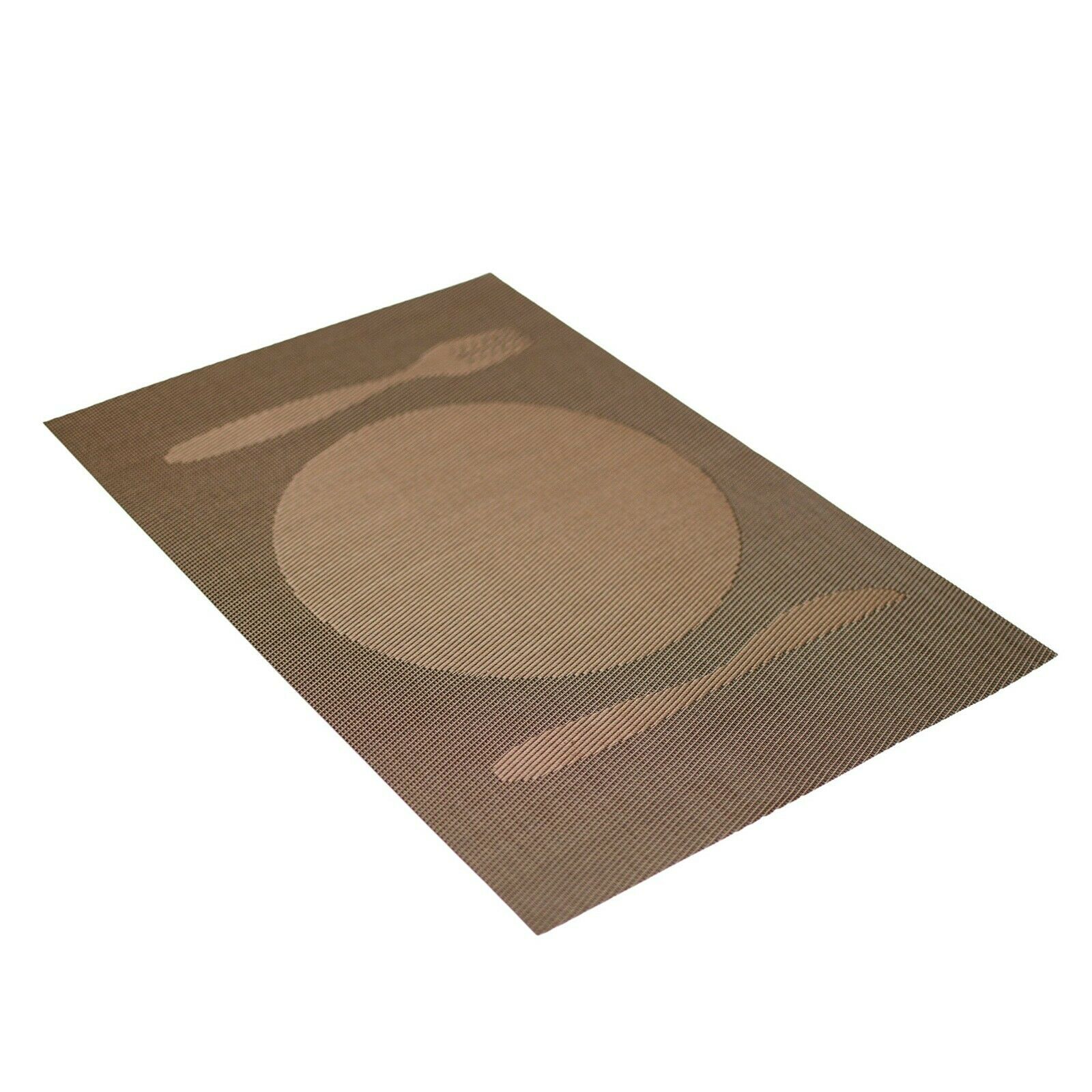 4 PC Placemats Dining Table Woven Knife & Fork Design PVC/VINYL 12"X16" 6 Colors - Picture 8 of 28