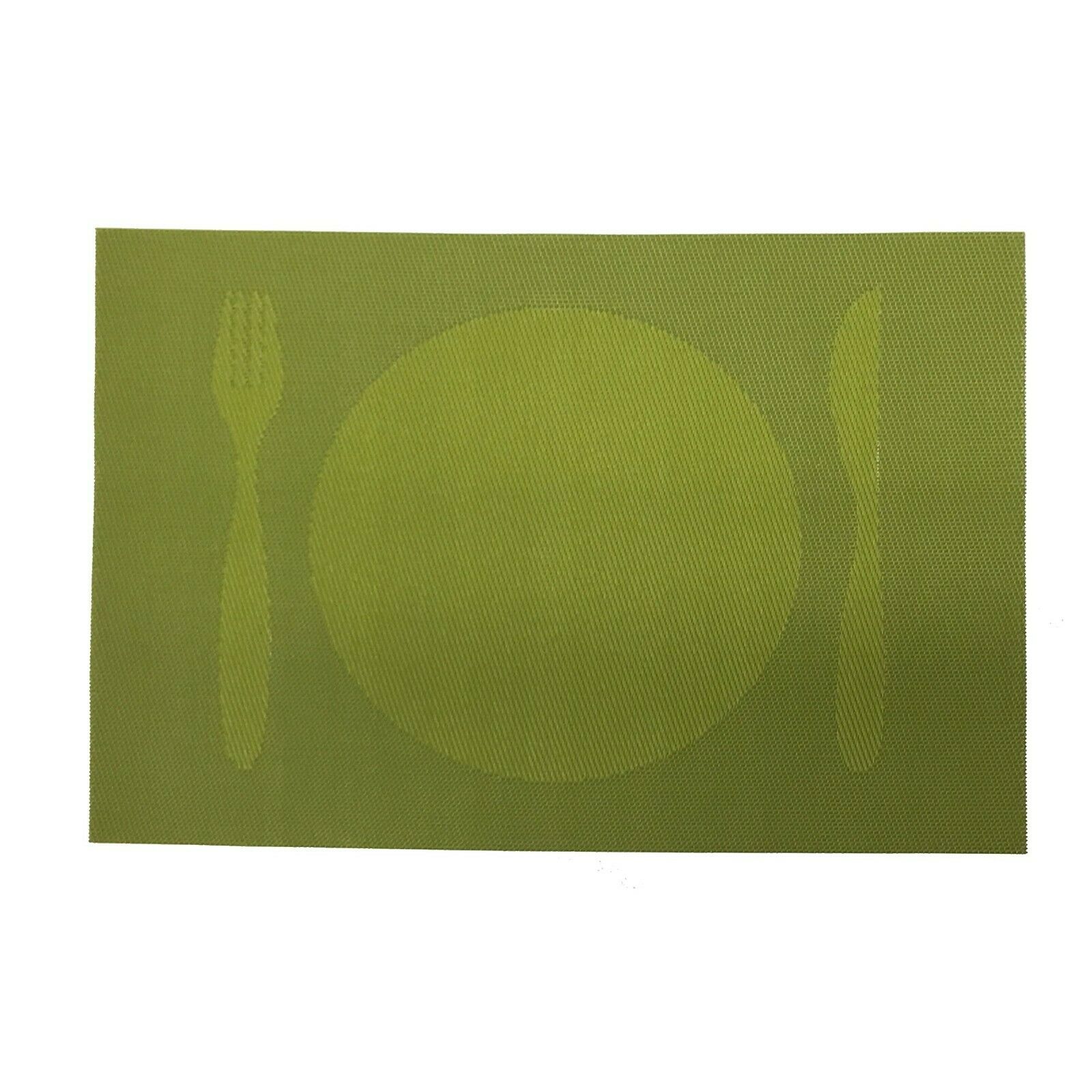 4 PC Placemats Dining Table Woven Knife & Fork Design PVC/VINYL 12"X16" 6 Colors - Picture 11 of 28
