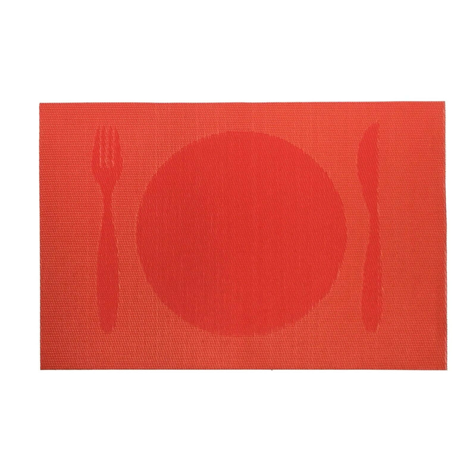 4 PC Placemats Dining Table Woven Knife & Fork Design PVC/VINYL 12"X16" 6 Colors - Picture 20 of 28