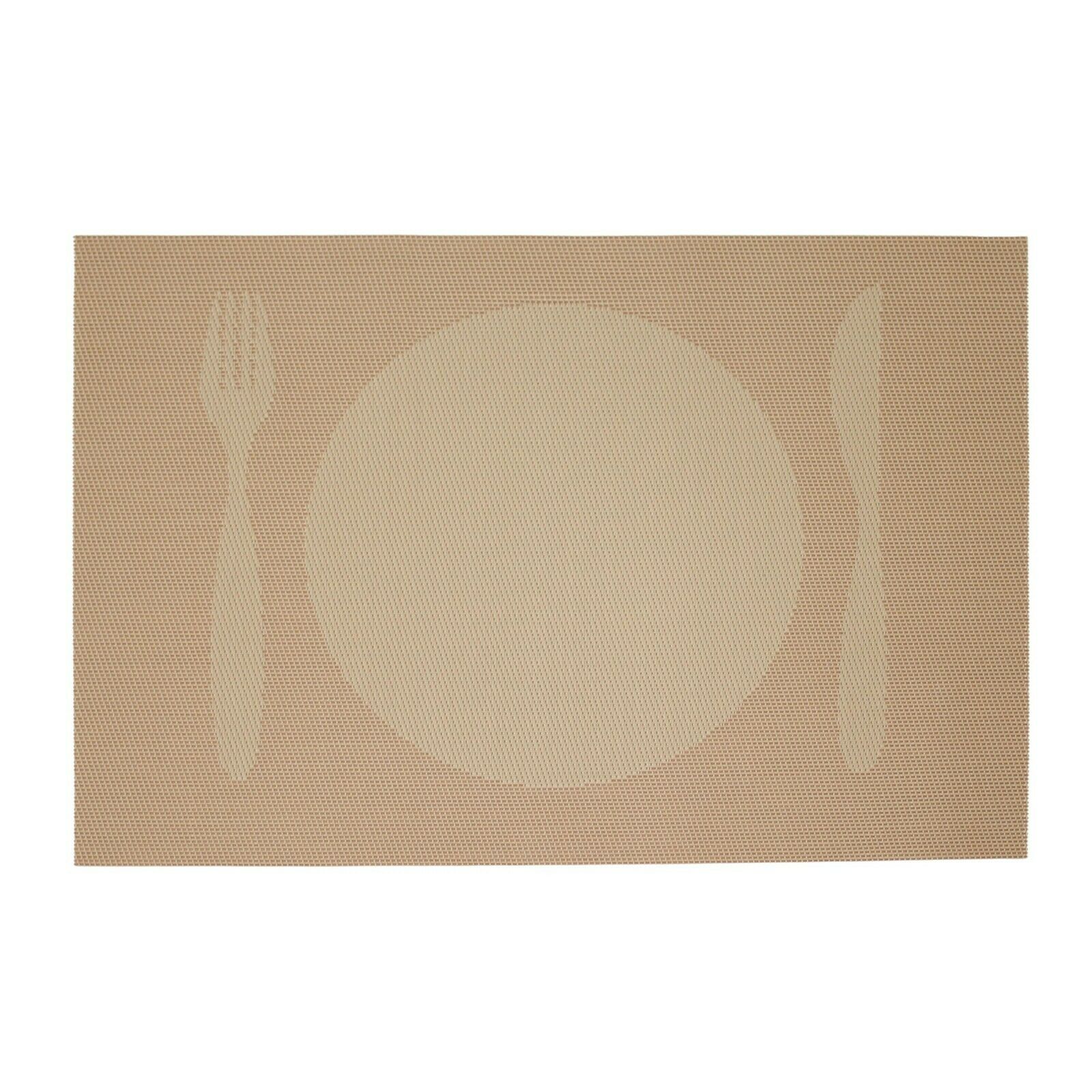 4 PC Placemats Dining Table Woven Knife & Fork Design PVC/VINYL 12"X16" 6 Colors - Picture 27 of 28