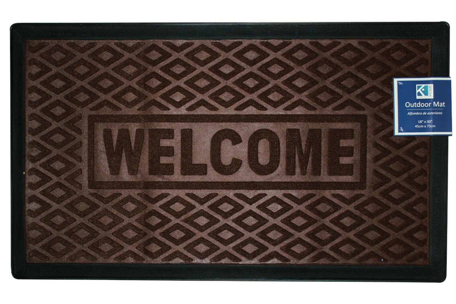 Rustic Outdoor Mat Non Slip Doormat Durable Welcome Mat, Rubber Back Rug 18"x30" - Picture 8 of 9