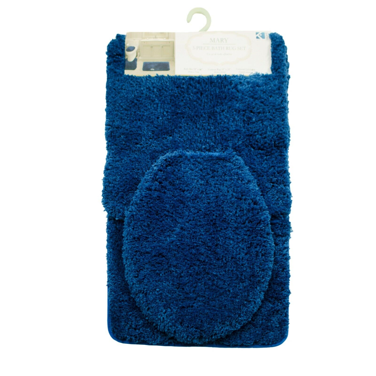 3PC BATHROOM SET RUG CONTOUR MAT TOILET LID COVER SOLID COLOR BATHMAT MARY - Picture 41 of 66