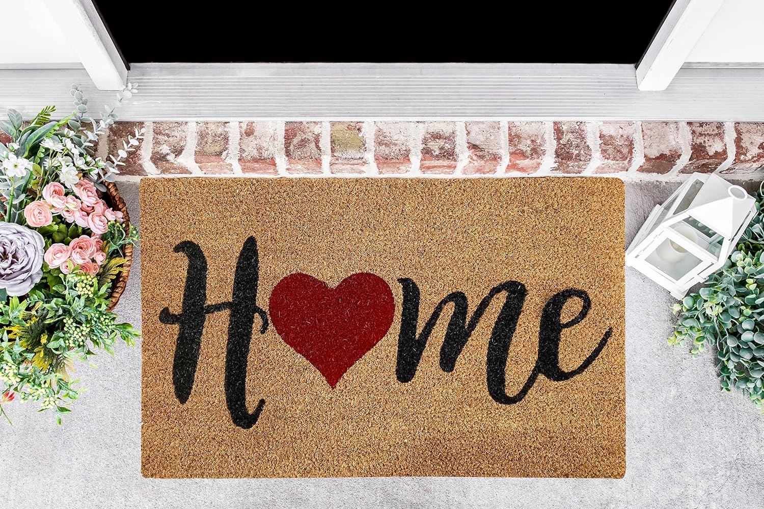 Printed Coir Doormat Welcome Mat Outdoor Beautiful Valentine Love 18"x28" - 第 9/28 張圖片