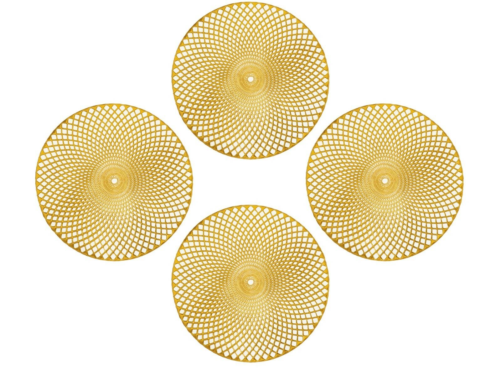 HOLIDAY DECORATIVE ROUND SPIRAL VINYL PLACEMAT, 15" DIAMETER PLACE MAT, 4 COLORS - Picture 4 of 10