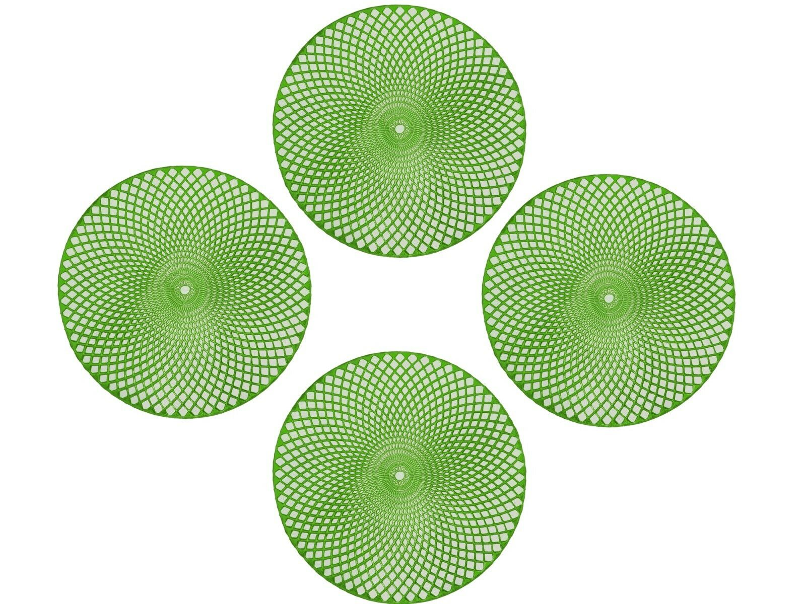 HOLIDAY DECORATIVE ROUND SPIRAL VINYL PLACEMAT, 15" DIAMETER PLACE MAT, 4 COLORS - Picture 6 of 10