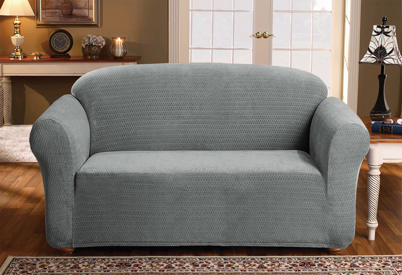 Linen Store Sicily 1 Piece Soft Durable Fabric Furniture Slipcover Sofa - Chair - Picture 23 of 37