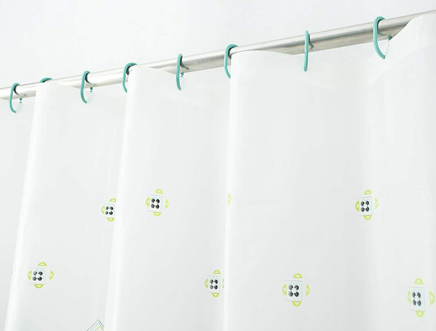 Heritage 14 PC Bath Set PEVA Shower Curtain, Chenille, Rug, C Rings RT 10 Styles - Picture 12 of 22