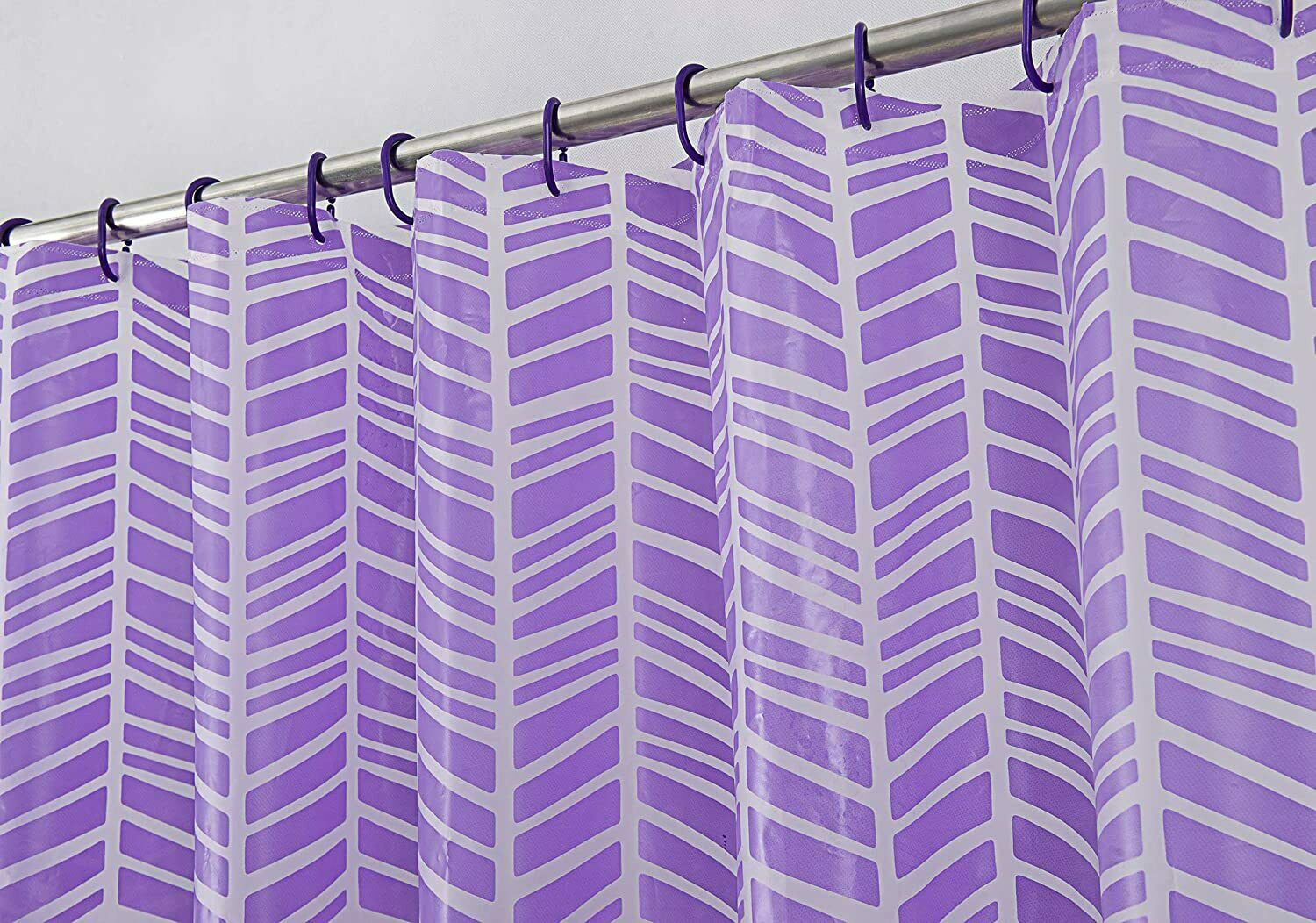 Heritage 14 PC Bath Set PEVA Shower Curtain, Chenille, Rug, C Rings RT 10 Styles - Picture 14 of 22