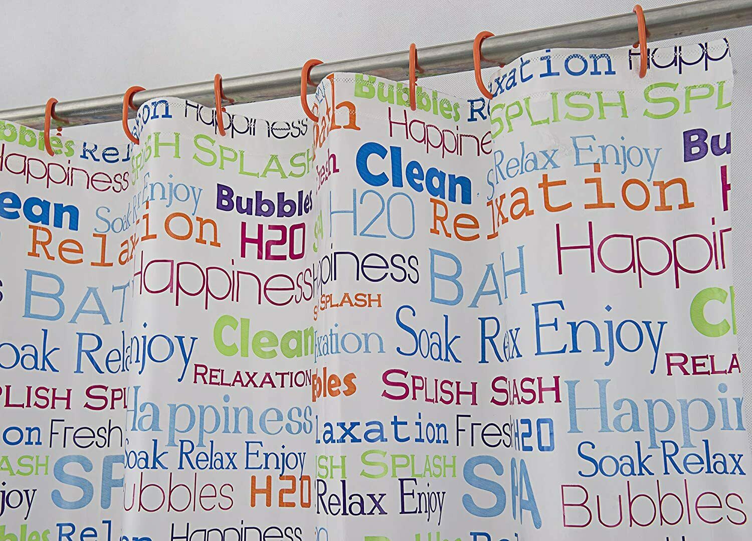Heritage 14 PC Bath Set PEVA Shower Curtain, Chenille, Rug, C Rings RT 10 Styles - Picture 16 of 22