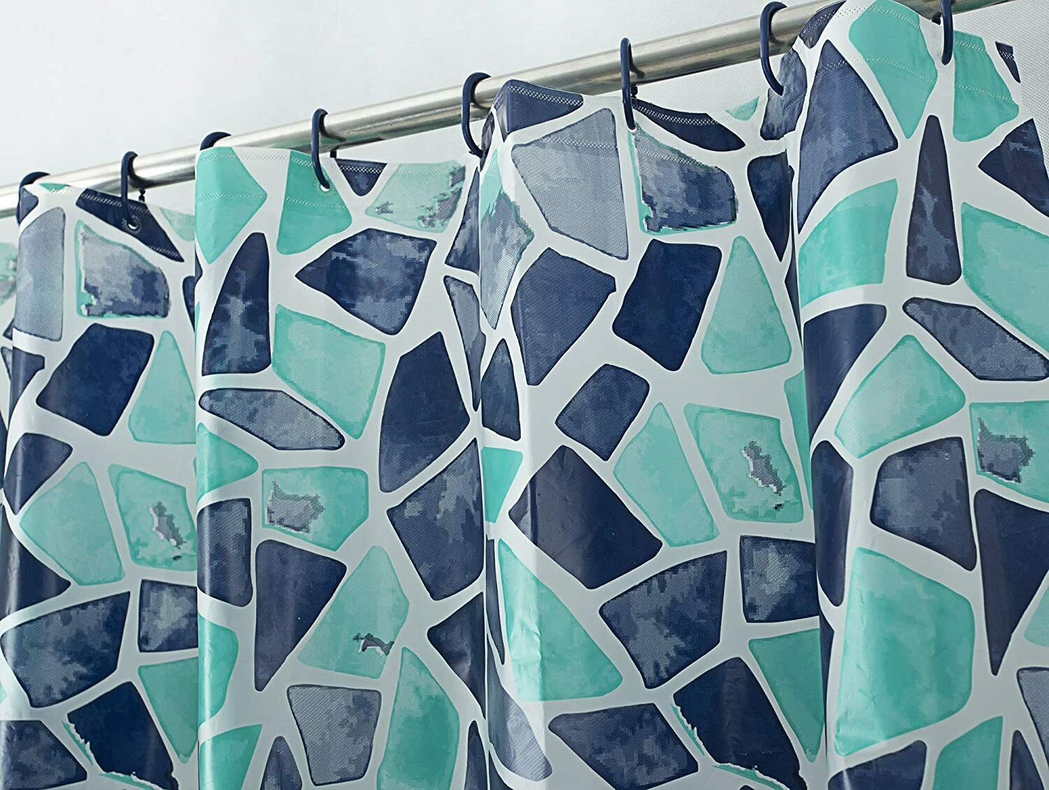 Heritage 14 PC Bath Set PEVA Shower Curtain, Chenille, Rug, C Rings RT 10 Styles - Picture 18 of 22