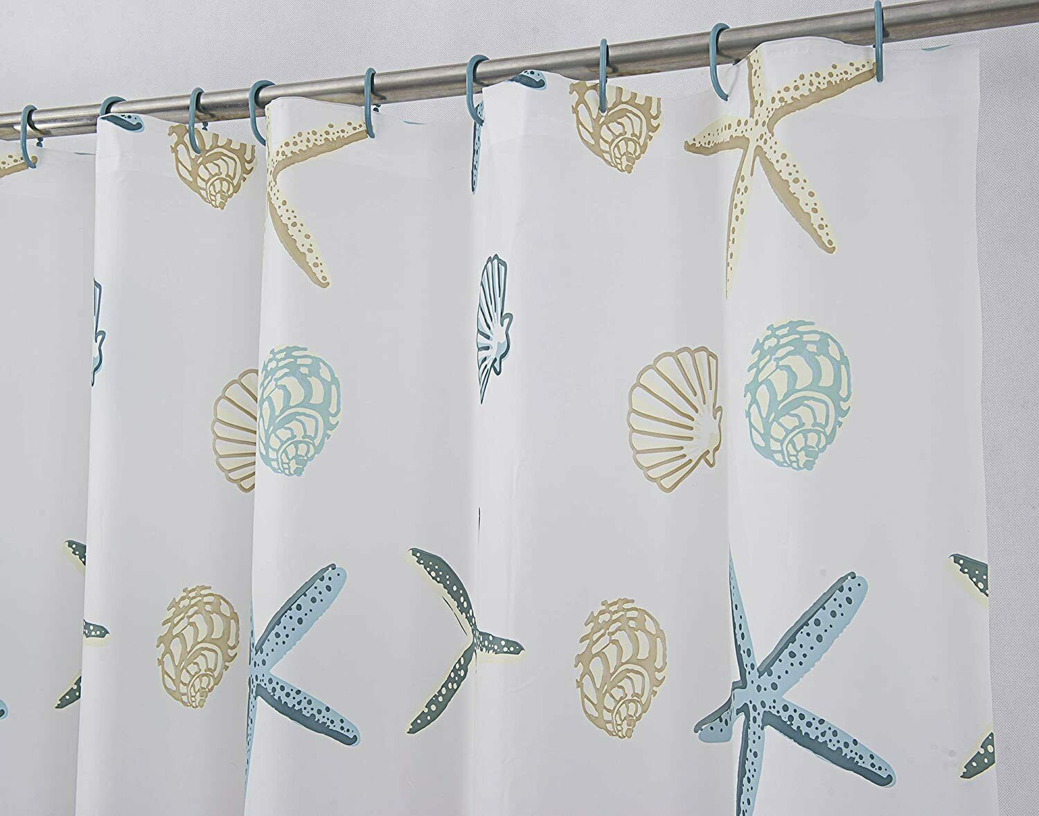 Heritage 14 PC Bath Set PEVA Shower Curtain, Chenille, Rug, C Rings RT 10 Styles - Picture 20 of 22
