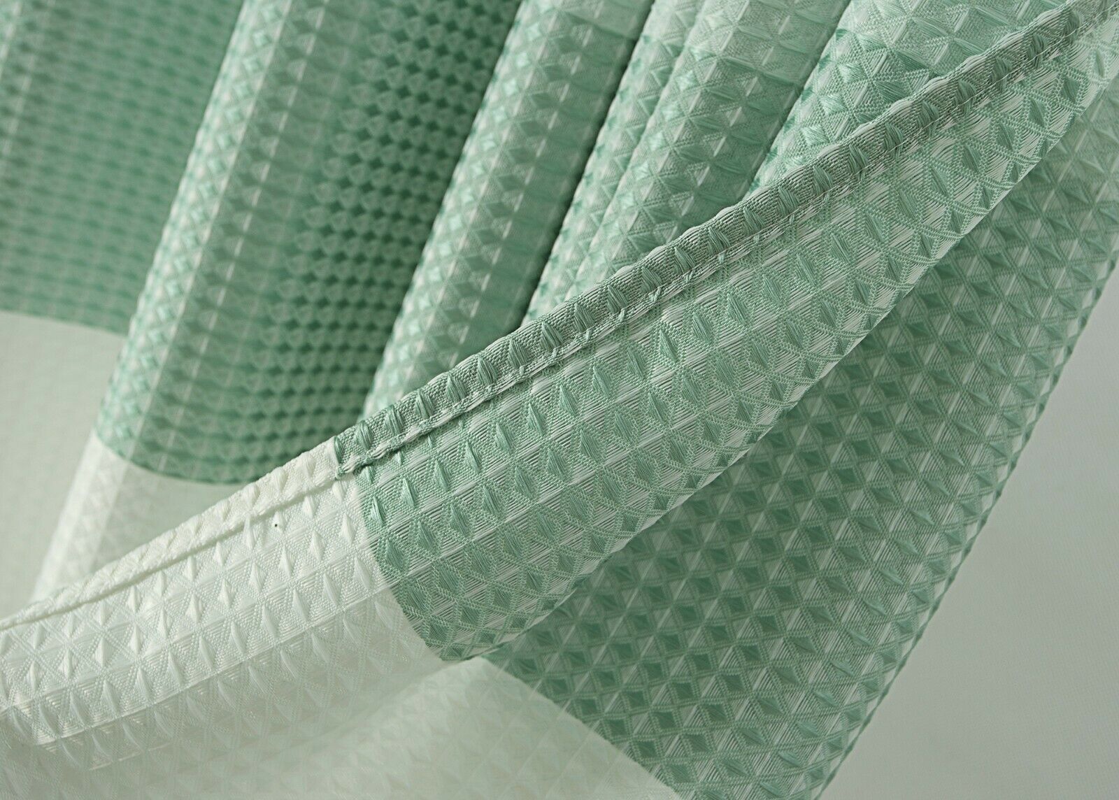 Glamor Waffle Jacquard Shower Curtain Striped RT Designers Collection 70" x 72" - Picture 9 of 14