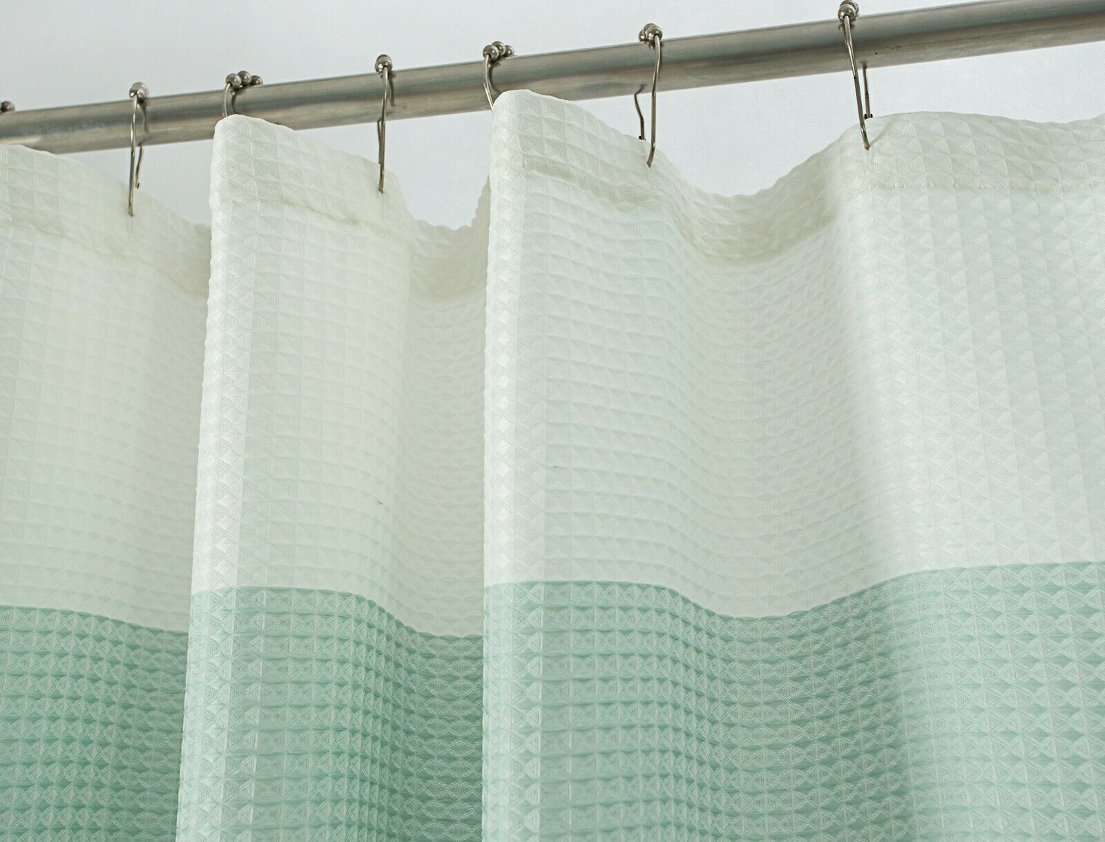Glamor Waffle Jacquard Shower Curtain Striped RT Designers Collection 70" x 72" - Picture 8 of 14