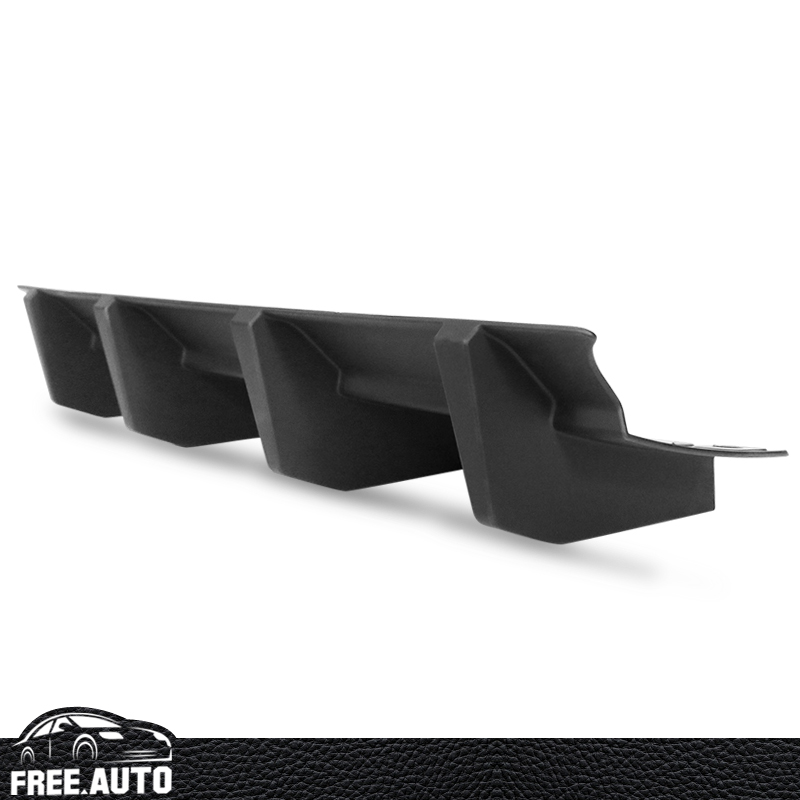 Free-Motor802 Unpainted Black Rear Bumper Diffuser With Shark Fin For 2015-2023 Dodge Challenger GT/SXT