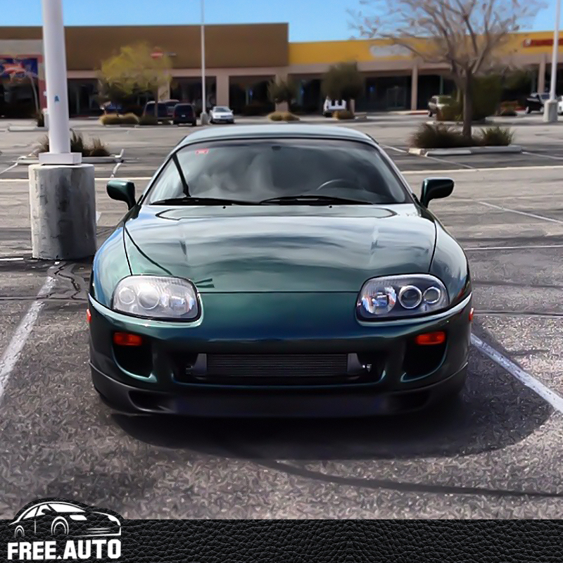 Fits 93-98 Toyota Supra Front Bumper Lip Spoiler V2 Style PU