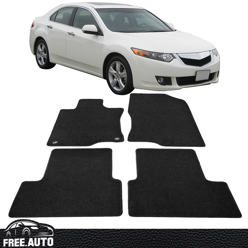 Fits 09-14 Acura TSX Nylon Front Rear Floor Mats Carpets 4PC Black