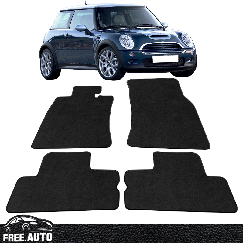 Fits 02-06 Mini Cooper Floor Mats Carpets Front & Rear 4PC Black