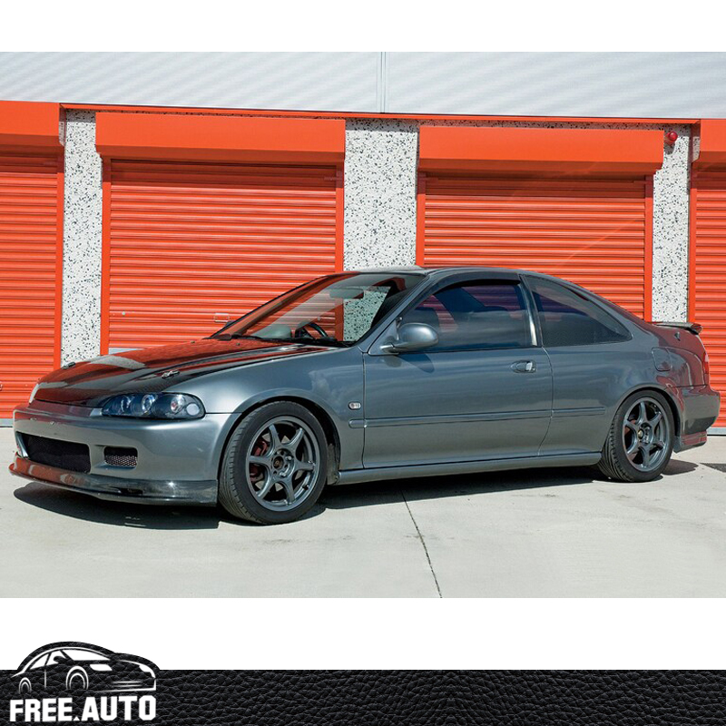 2Pc Side Window Visors For 1992-1995 Honda Civic Coupe & Hatchback – Smoke Tinted Acrylic, Xcessmotors
