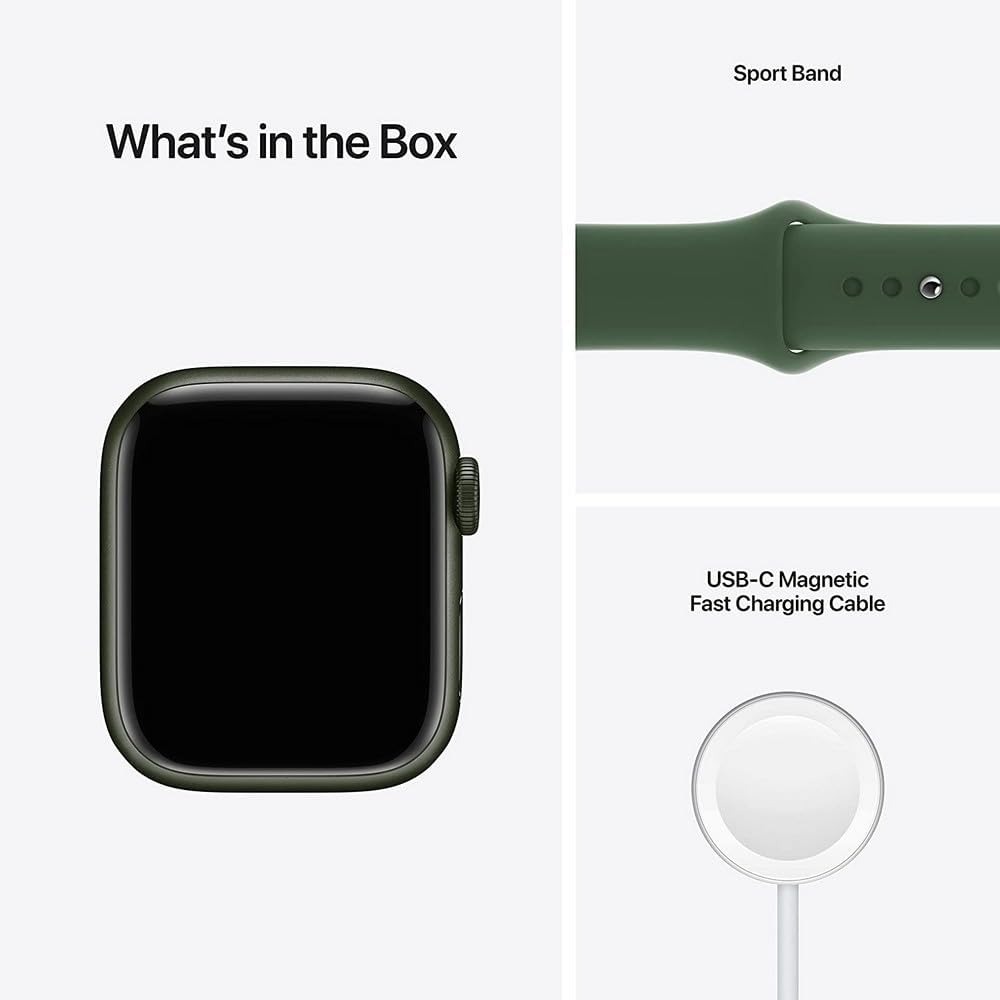 Apple Watch Series 7 41 mm GPS/LTE Estuche Verde Banda Trébol MKH93LL/A Bueno - Imagen 5 de 5