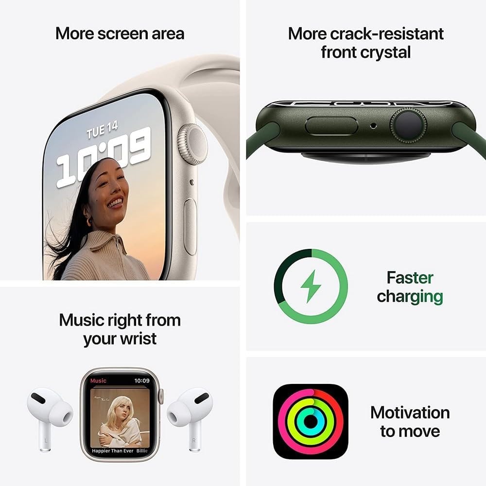 Apple Watch - 【n.an】Apple Watch Series 7 41mm Apple Watch Series 7 GPS, 41mm Green Aluminum Case with
