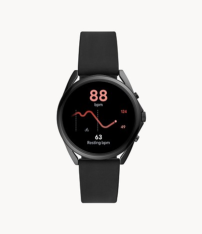 FOSSIL スマートウォッチ Fossil Gen 5 LTE Smartwatch 45mm Stainless Steel Case - Black