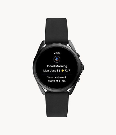 Fossil Gen LTE Smartwatch 45mm Stainless Steel Case Black
