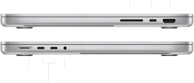 Apple 14" MacBook Pro M1 Pro 512GB SSD 2021 Silver MKGR3LL/A Good - Picture 3 of 5