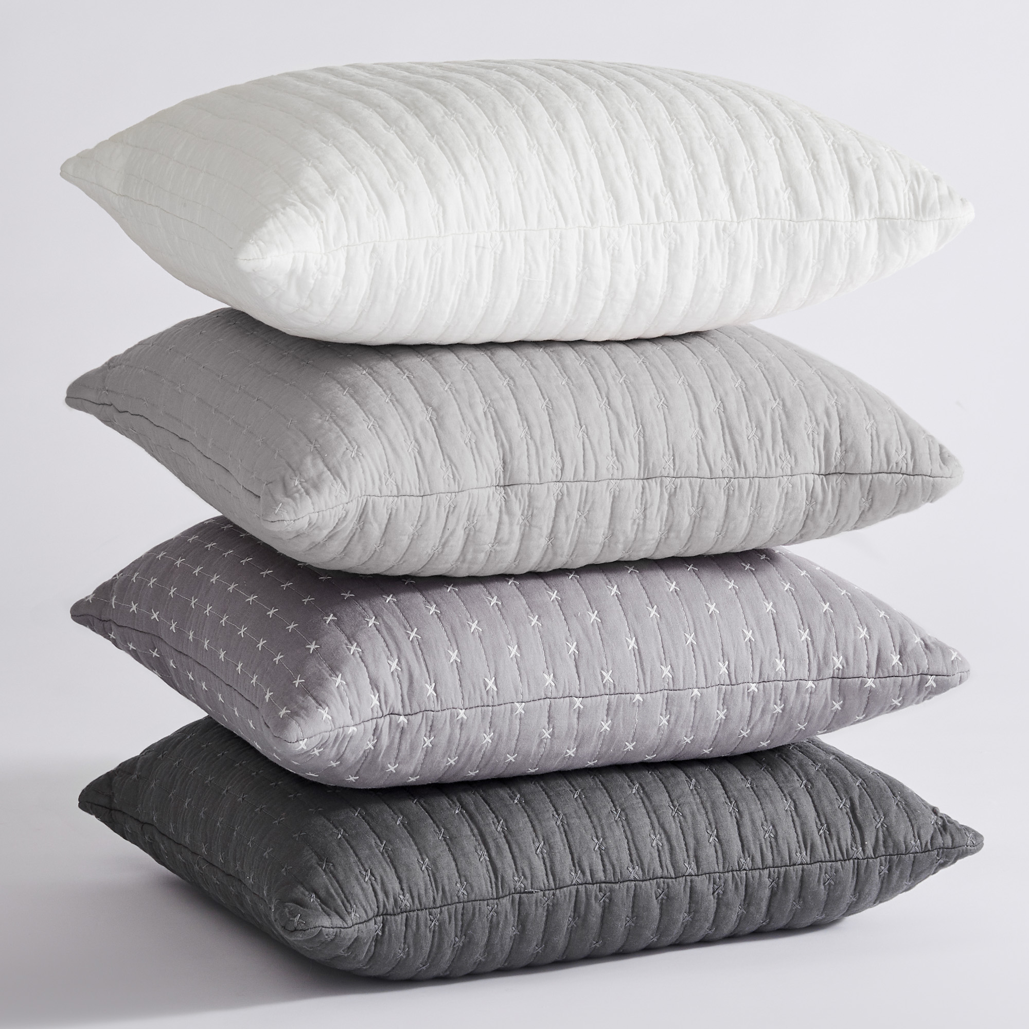 Cross Stitch Square Pillow 18x18 - Levtex Home - Picture 9 of 40