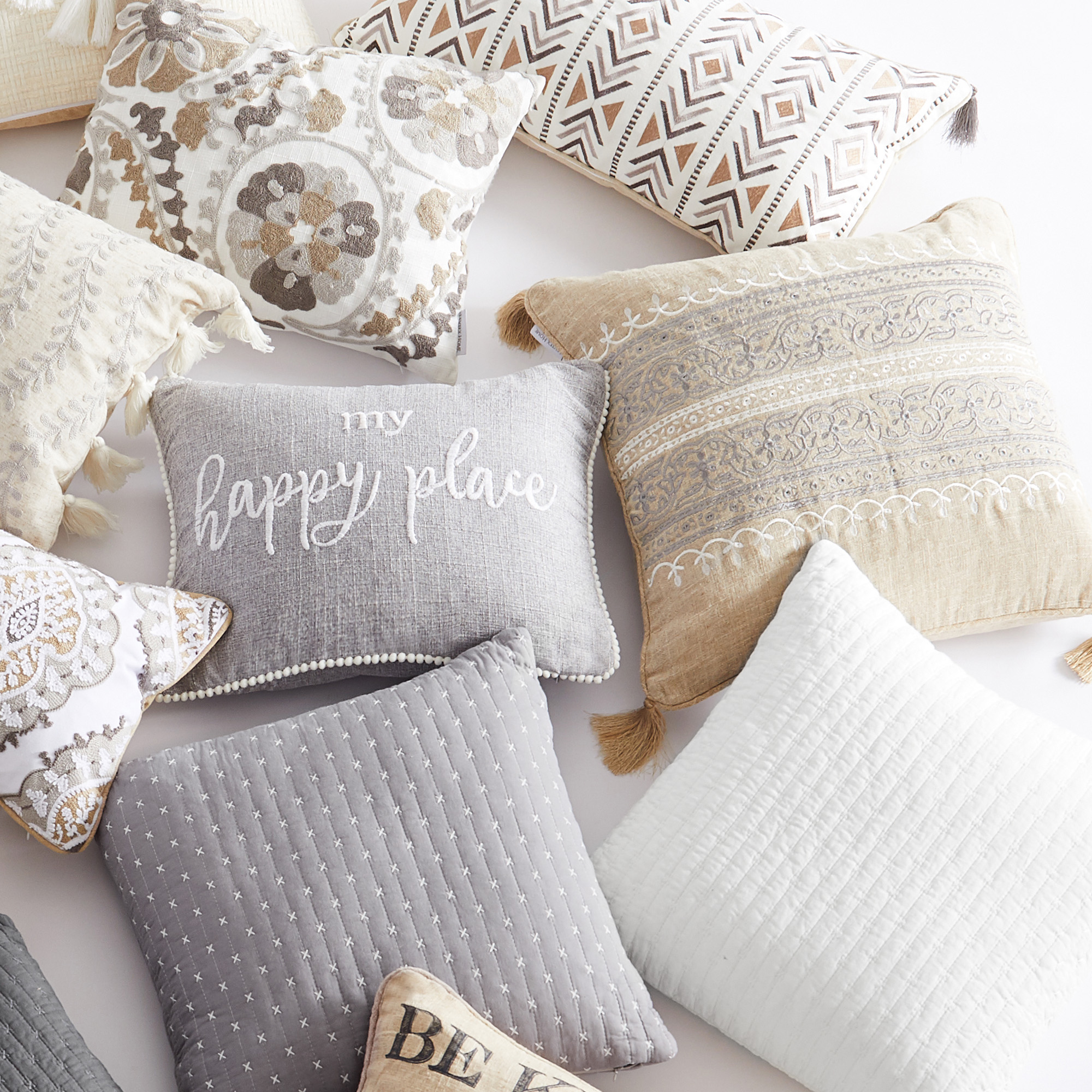 Cross Stitch Square Pillow 18x18 - Levtex Home - Picture 10 of 40