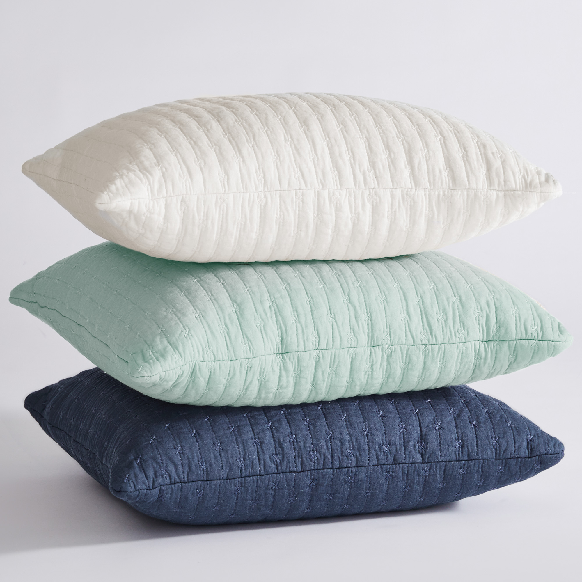 Cross Stitch Square Pillow 18x18 - Levtex Home - Picture 5 of 40