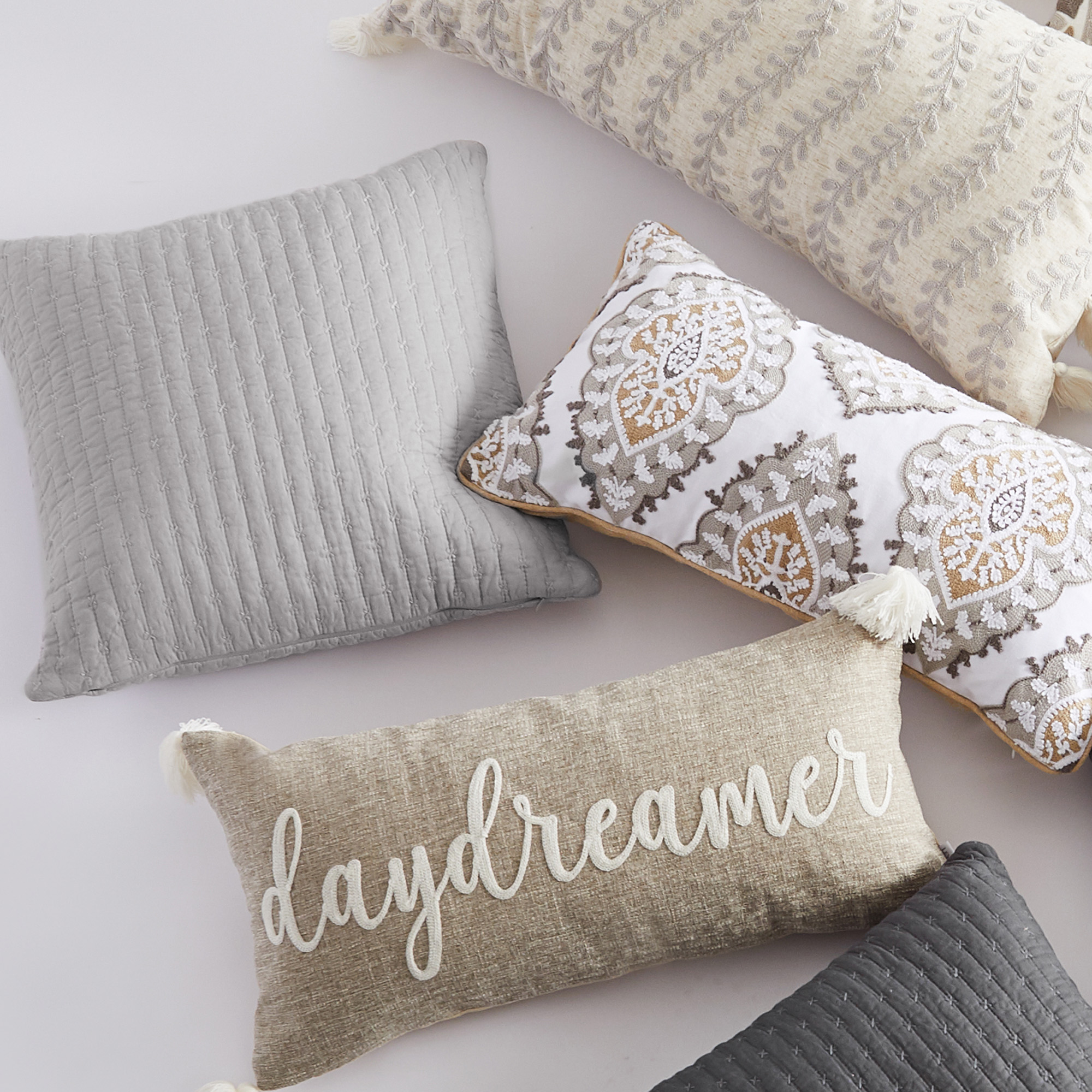 Cross Stitch Square Pillow 18x18 - Levtex Home - Picture 25 of 40