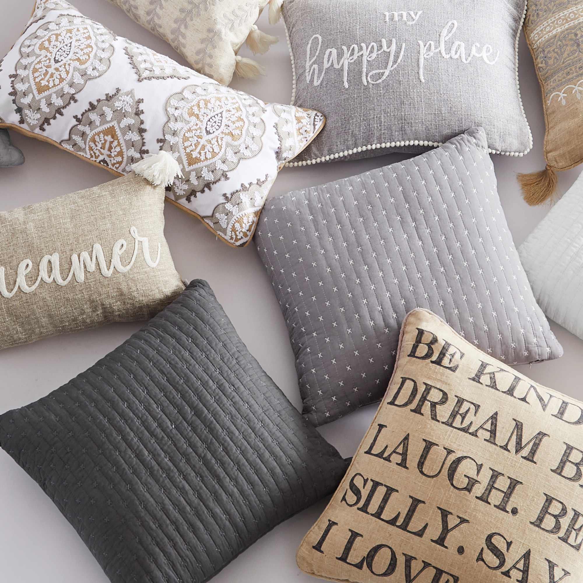 Cross Stitch Square Pillow 18x18 - Levtex Home - Picture 13 of 40