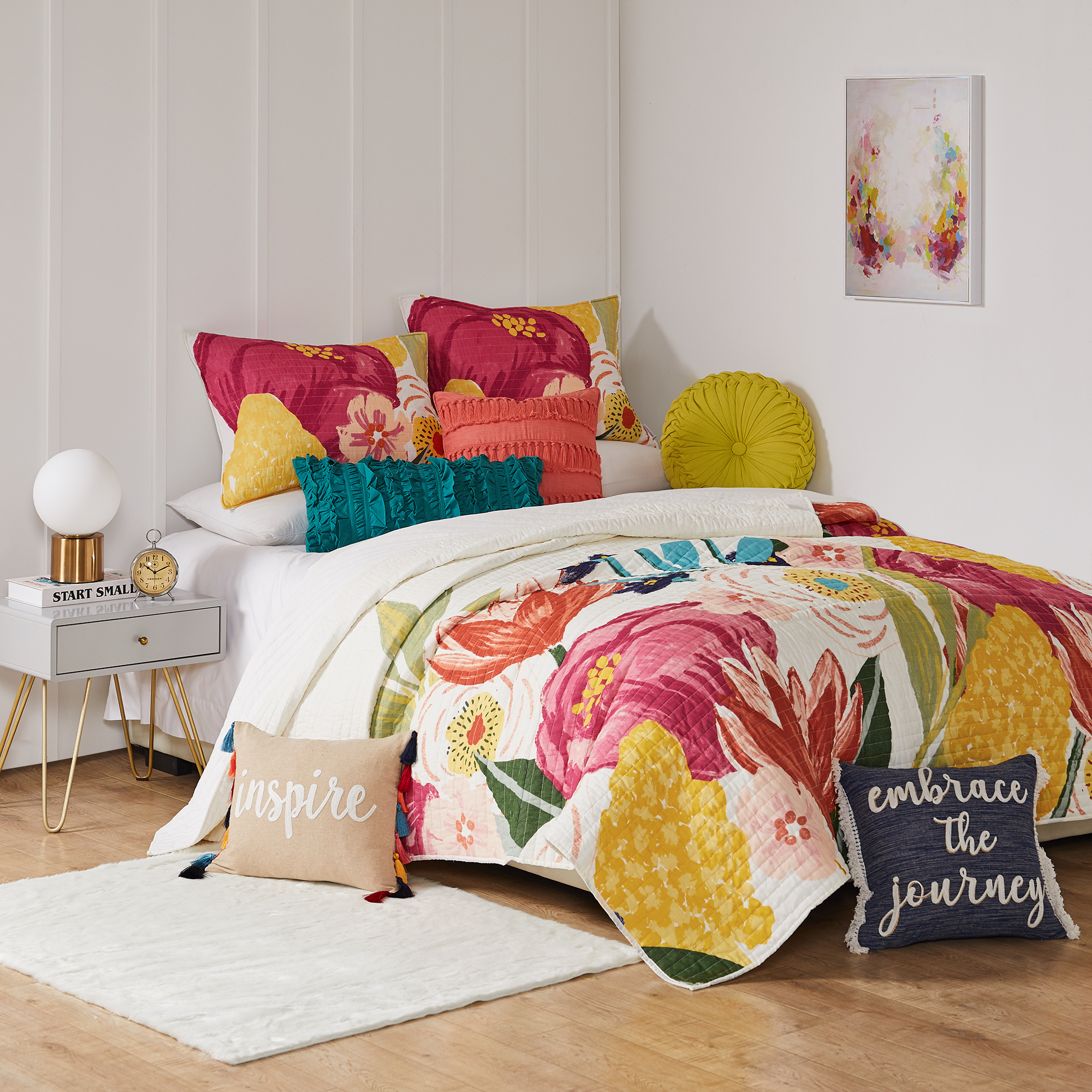 Set trapunta e federe per cuscini Grandiflora - Levtex Home - Foto 7 di 12