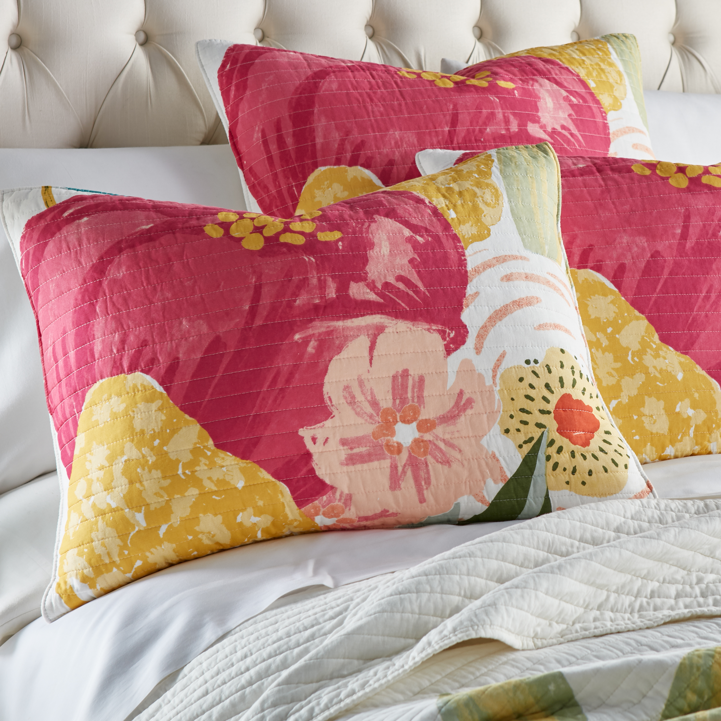 Set trapunta e federe per cuscini Grandiflora - Levtex Home - Foto 10 di 12