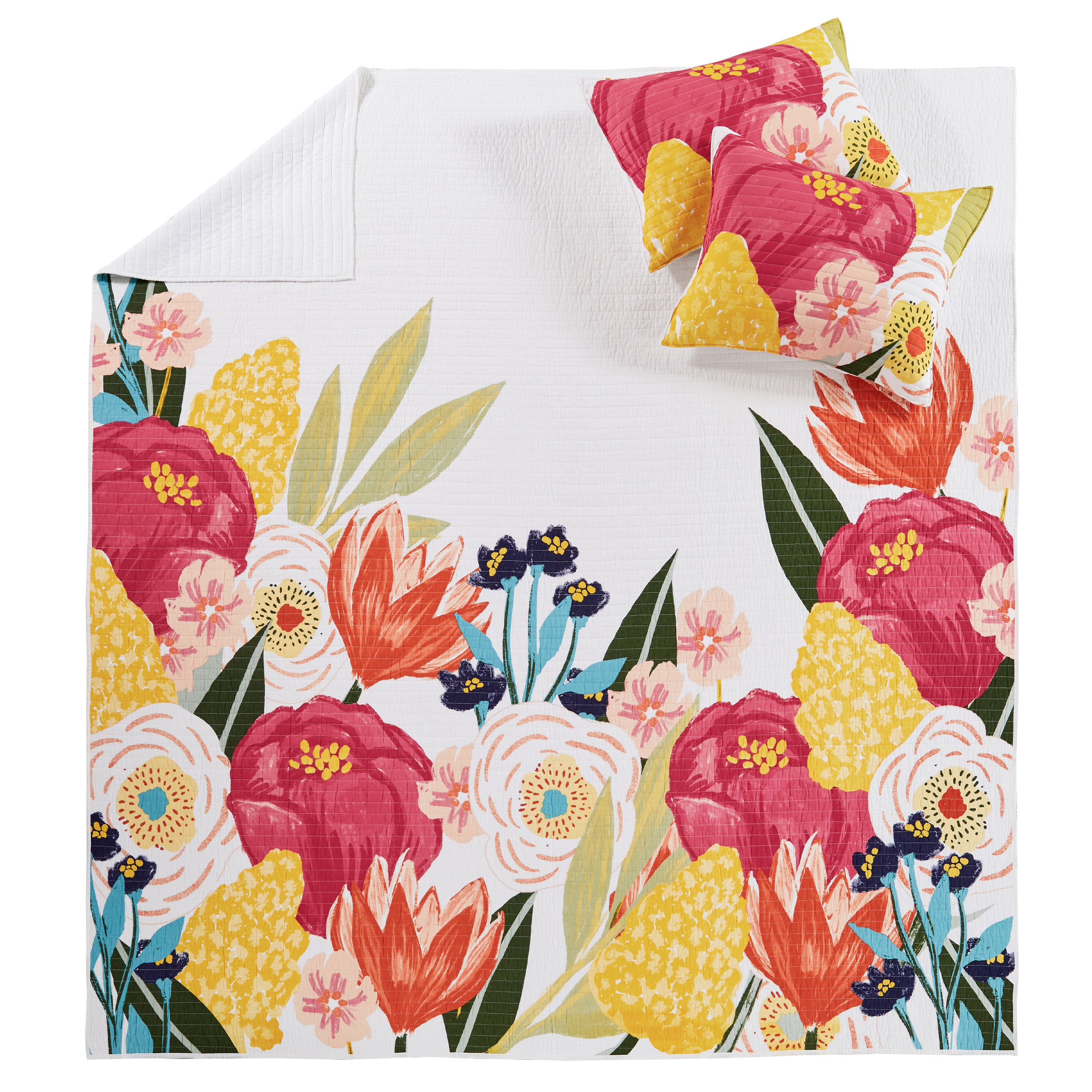 Set trapunta e federe per cuscini Grandiflora - Levtex Home - Foto 12 di 12