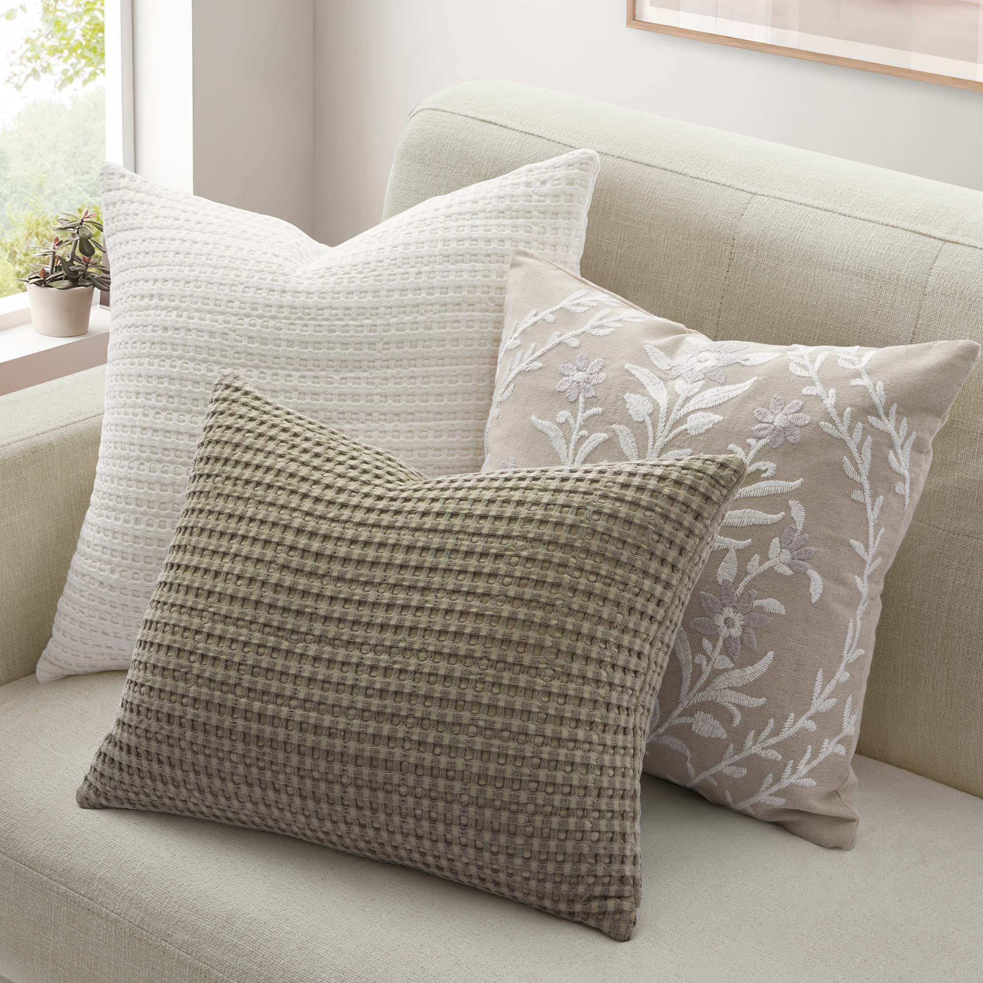 Mills Waffle Square Decorative Pillow - Levtex Home - Picture 37 of 63