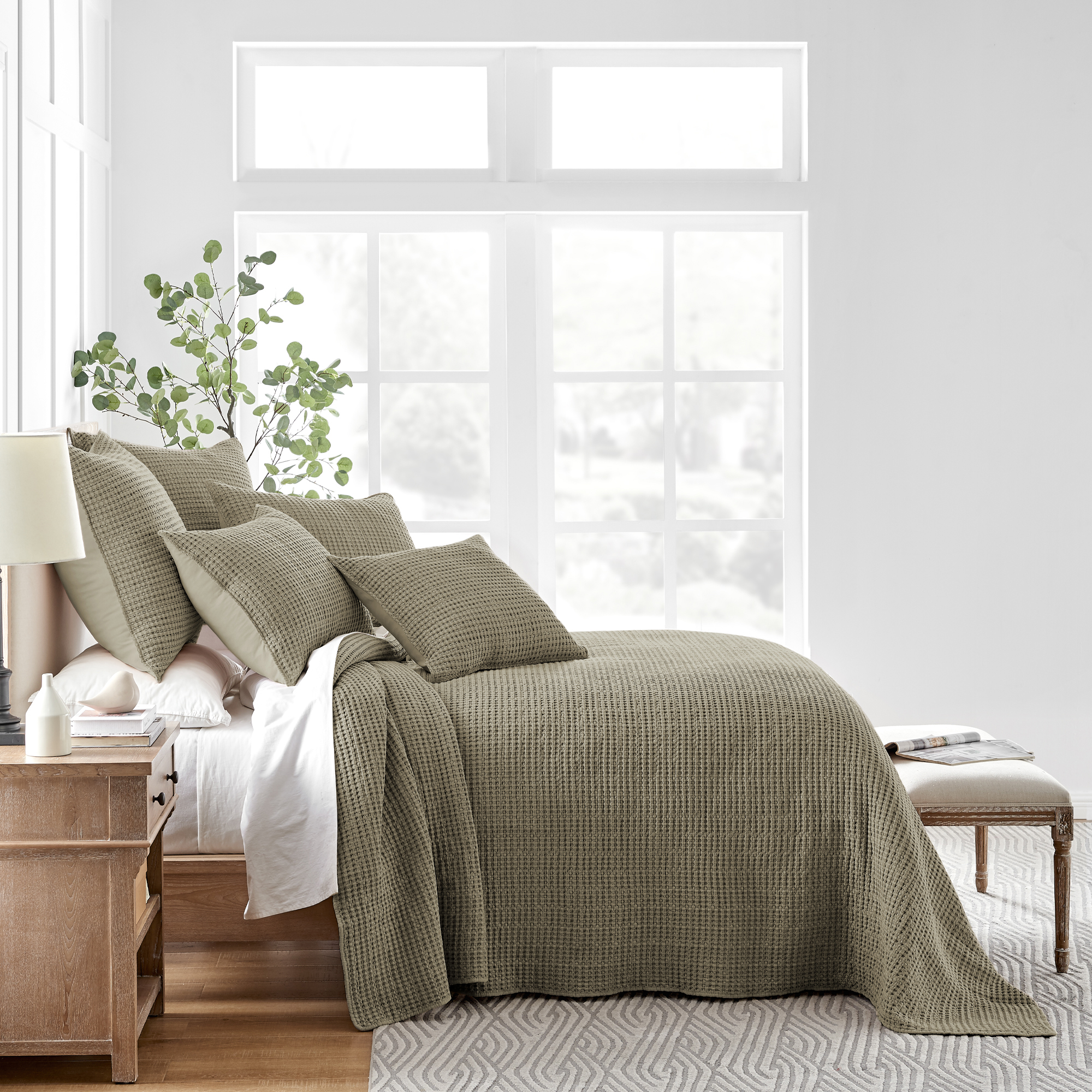 Mills Waffle Bedspread and Pillow Sham Set - Levtex Home - Picture 50 of 54