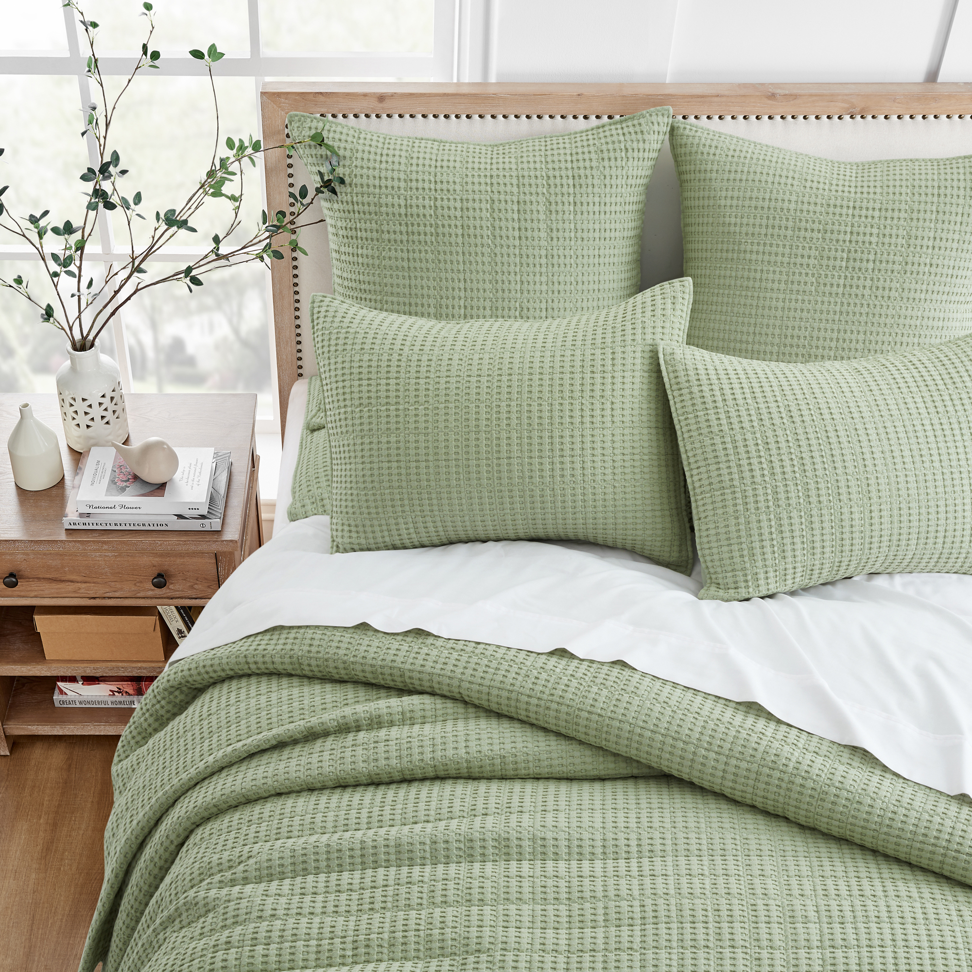 Mills Waffle Bedspread and Pillow Sham Set - Levtex Home - Picture 36 of 54