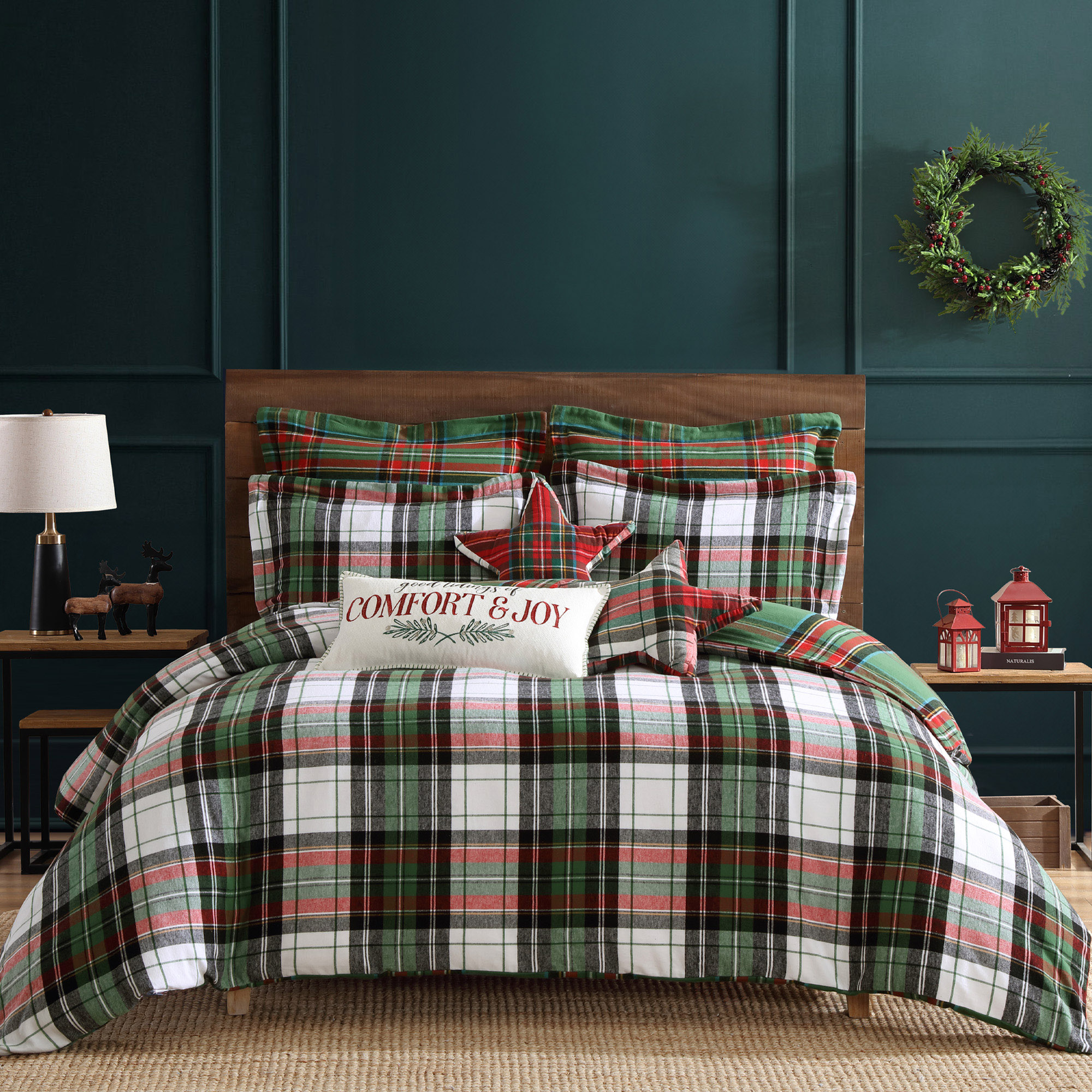 Spencer Plaid Flannel Comforter Set - Levtex Home - Picture 16 of 27