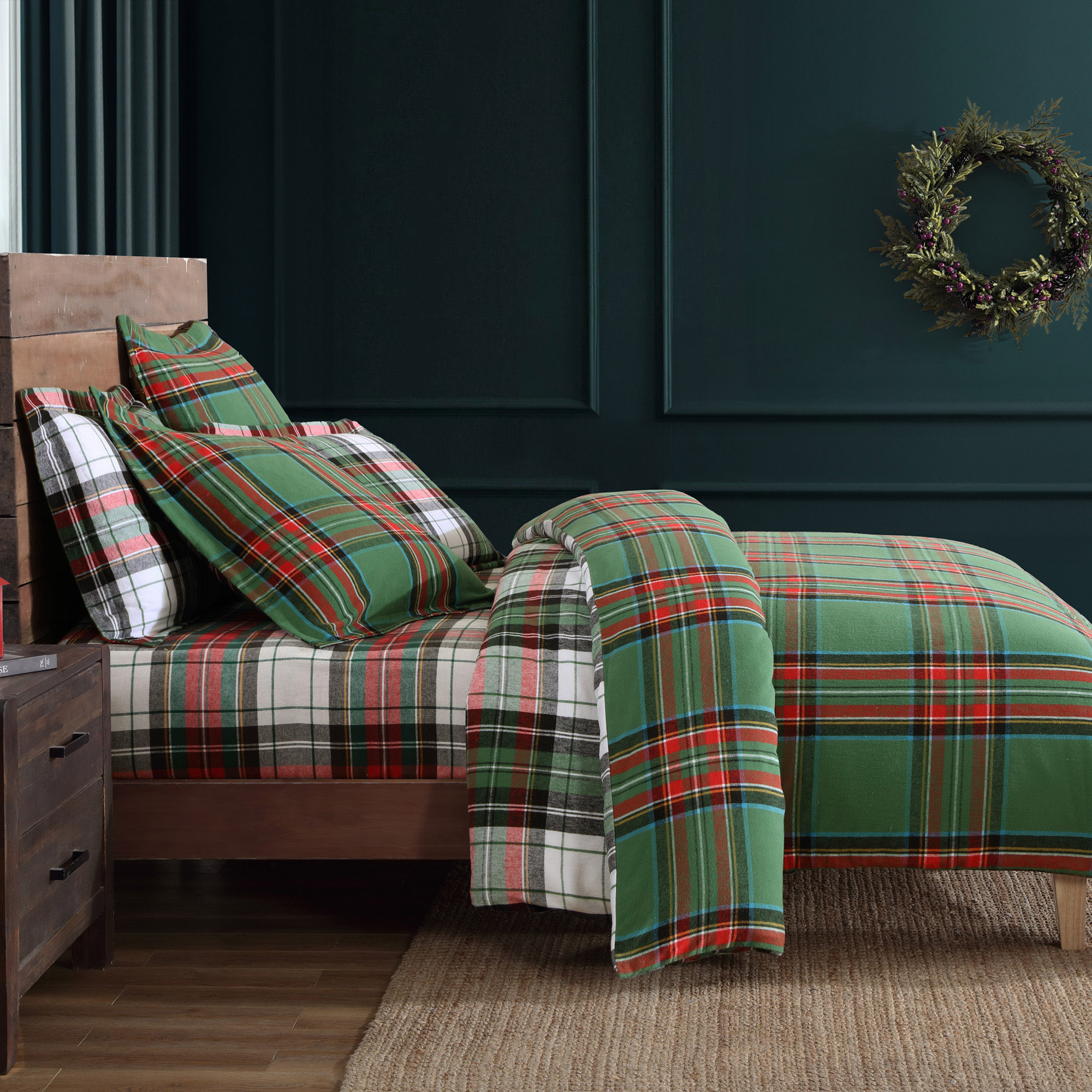 Spencer Plaid Flannel Comforter Set - Levtex Home - Picture 17 of 27