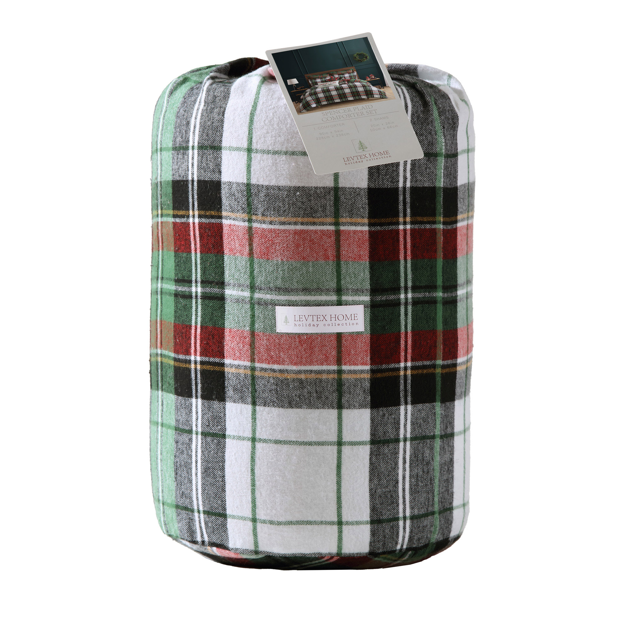 Spencer Plaid Flannel Comforter Set - Levtex Home - Picture 22 of 27