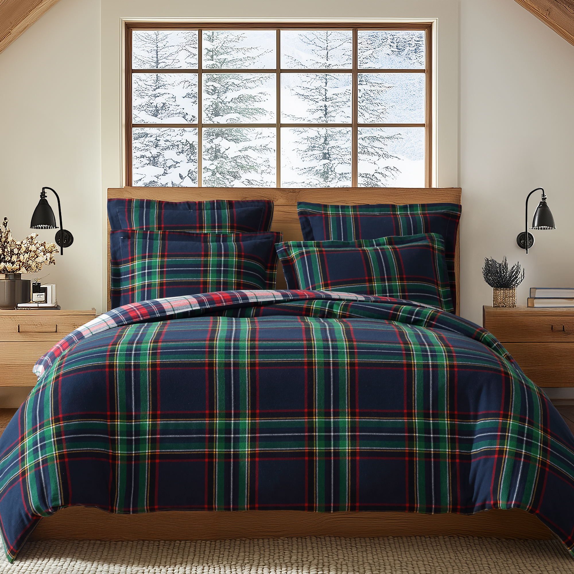 Spencer Plaid Flannel Comforter Set - Levtex Home - Picture 23 of 27