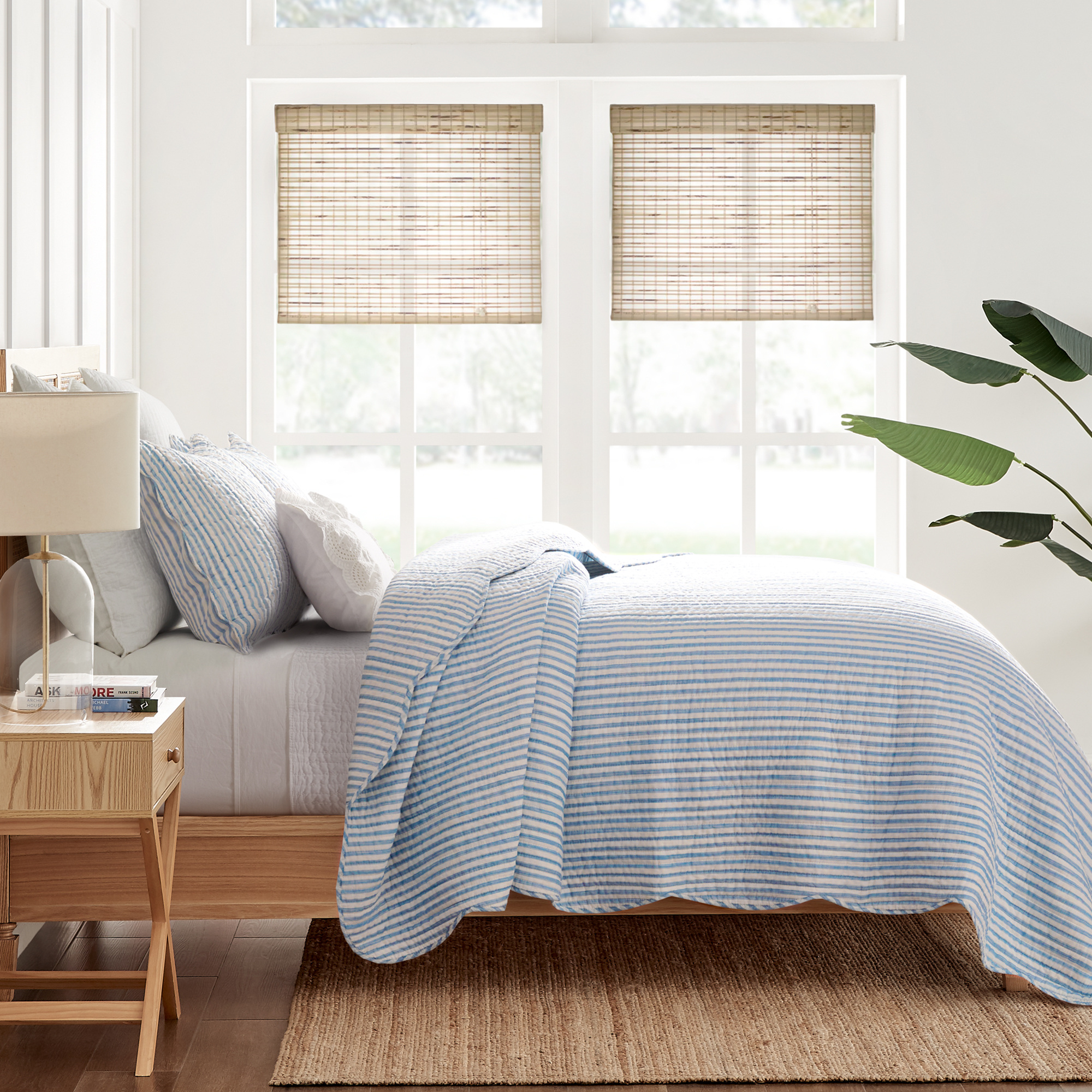Martha Stripe Blue Quilt Set – Levtex Home