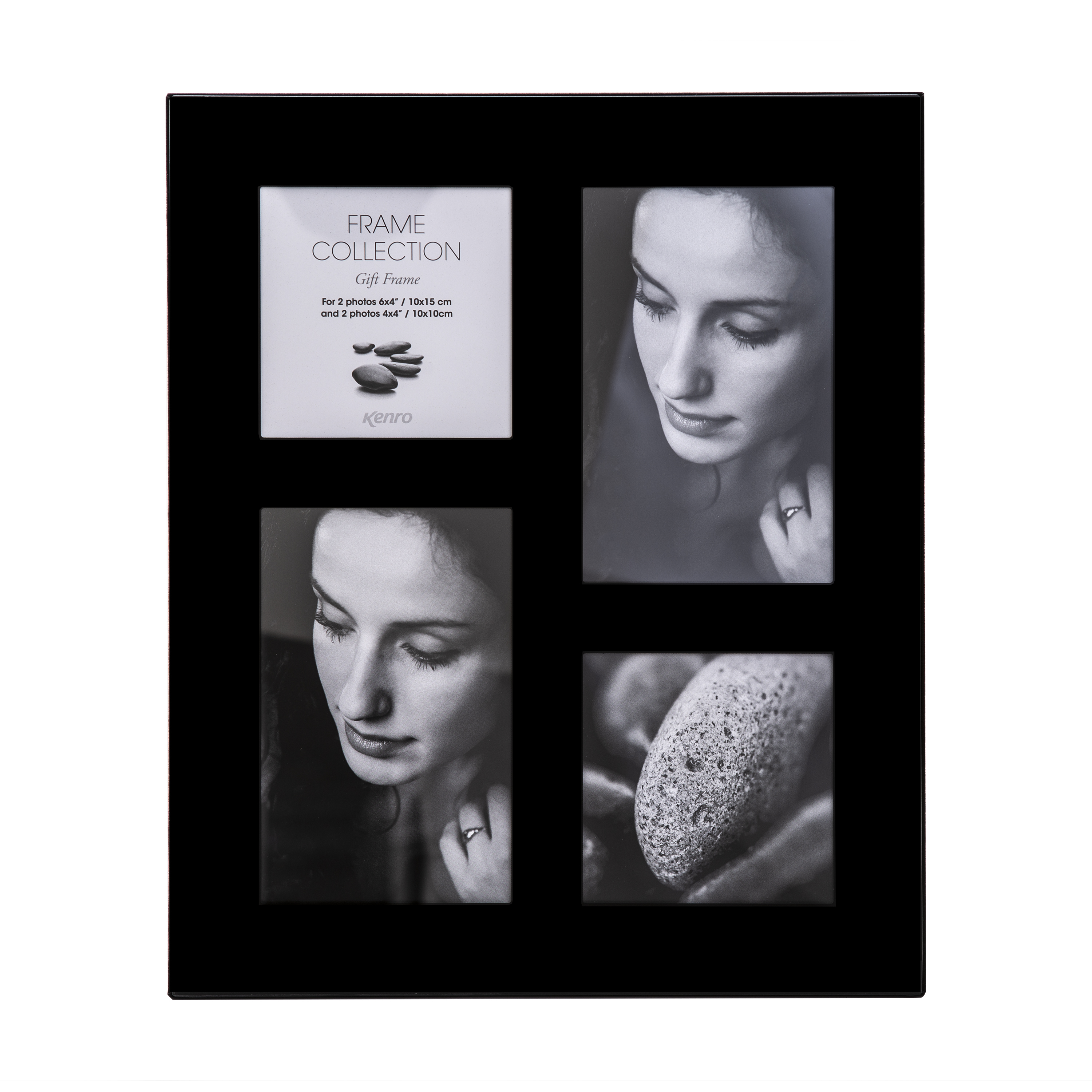 Kenro Modern Black Glass Collage Multi-Aperture Photograph Frames - Picture 10 of 15