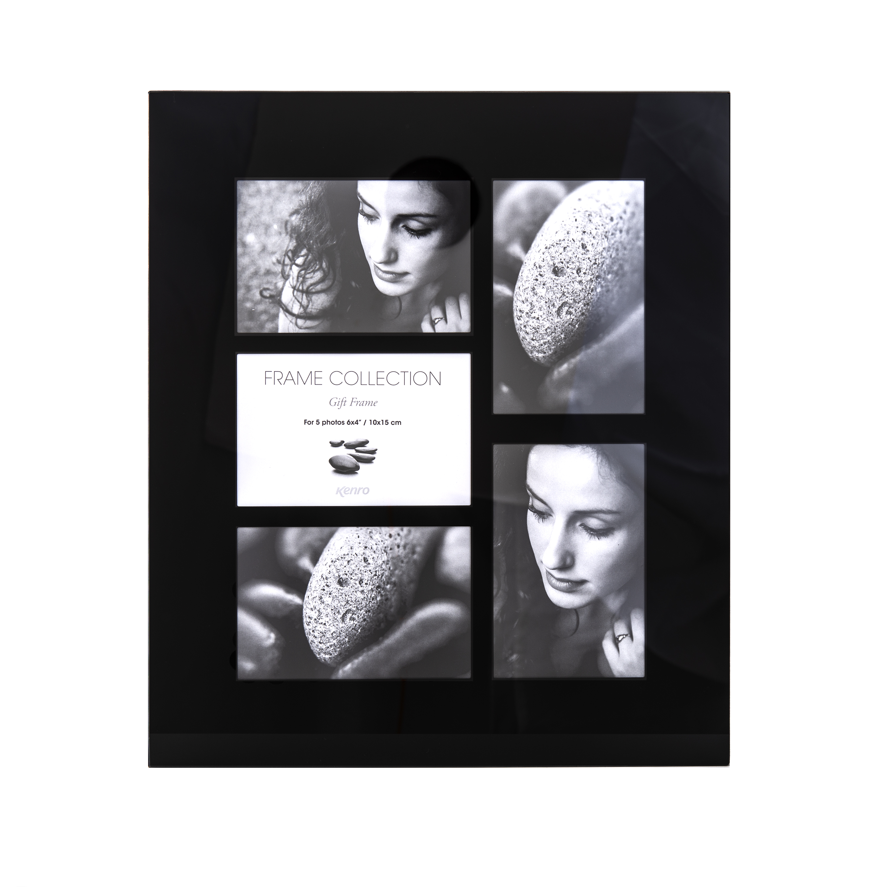 Kenro Modern Black Glass Collage Multi-Aperture Photograph Frames - Picture 7 of 15