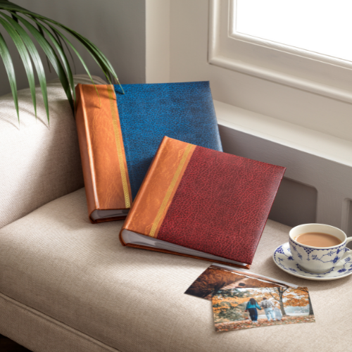 Kenro Grace Classic Blue Faux Leather Memo Photo Album Sizes 6x4" - 7x5" - Picture 17 of 23