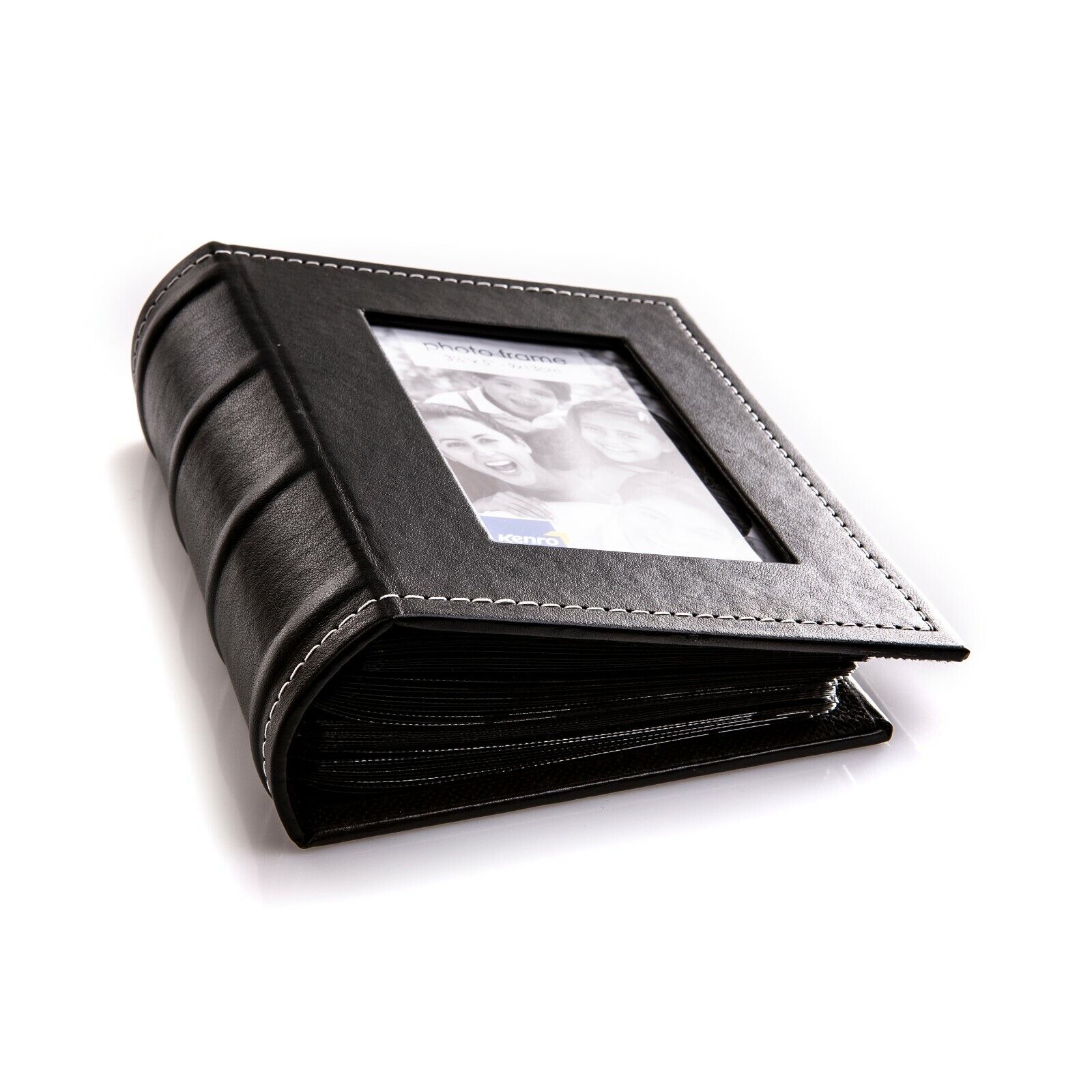 Kenro Black Leather Look Small Photo Album for 80 Photos 6x4 Inch - Picture 6 of 12