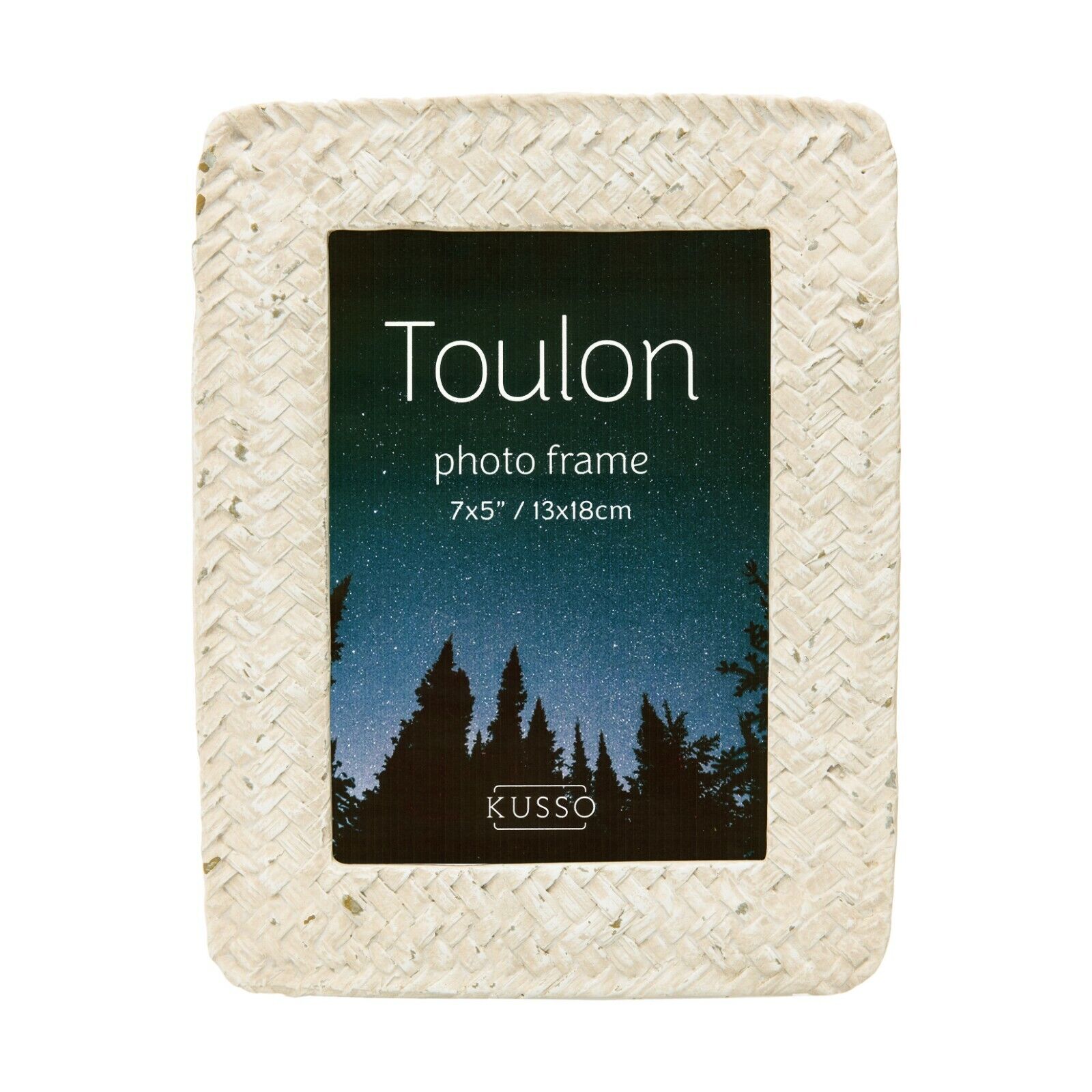 Kusso Toulon Grey Distressed Woven Effect Photo Frame Freestanding Sizes 6x4" - - Picture 5 of 8